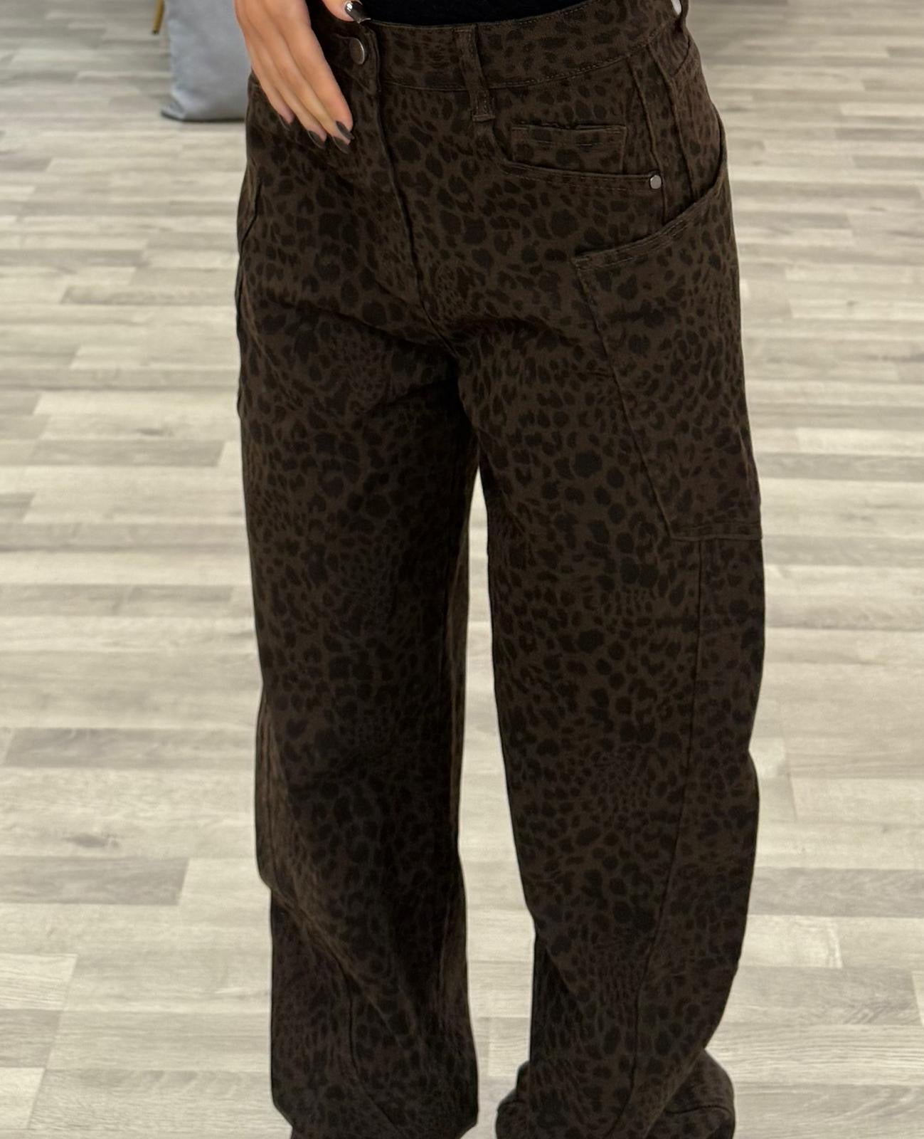 jeans brown maculato