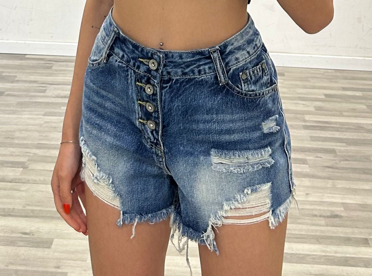 short di jeans bottons