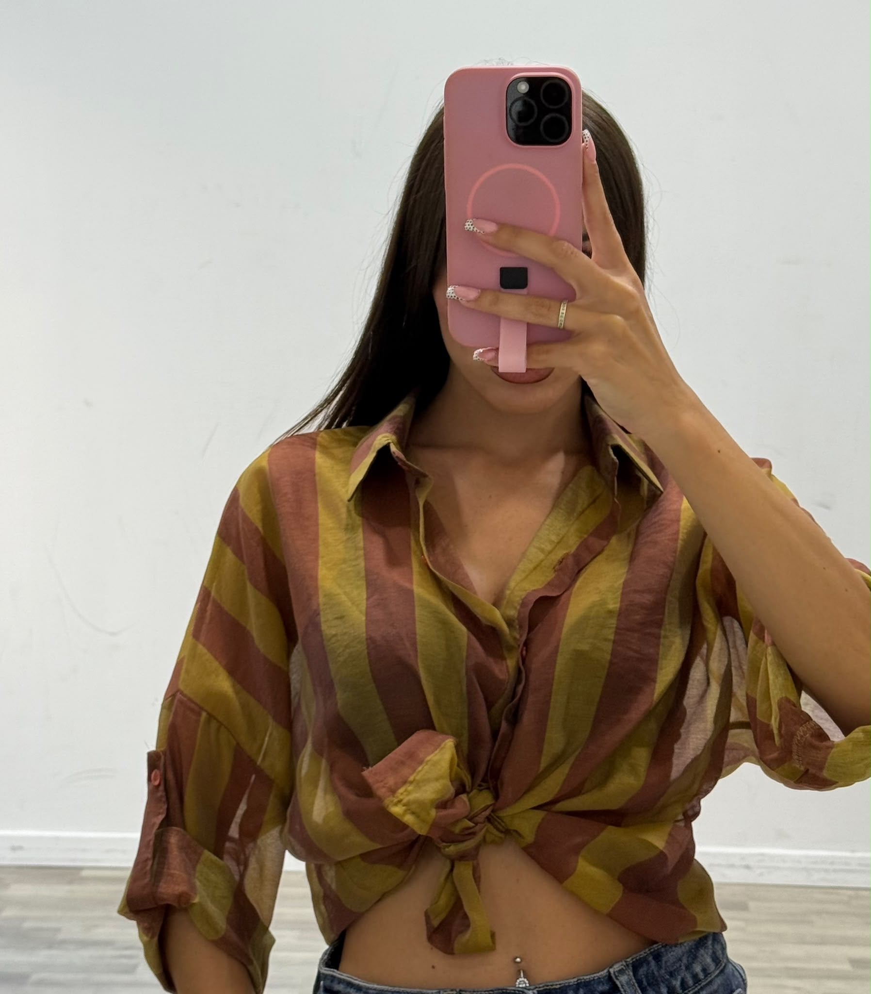 camicia rigata mare