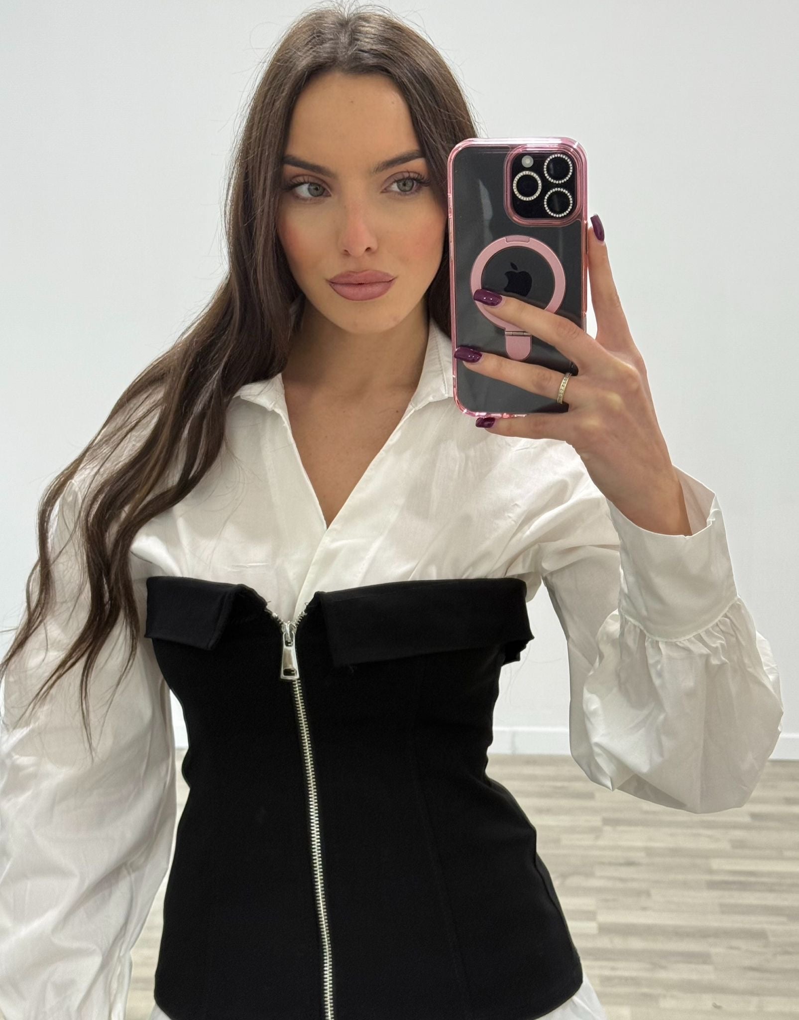 camicia con top sotto