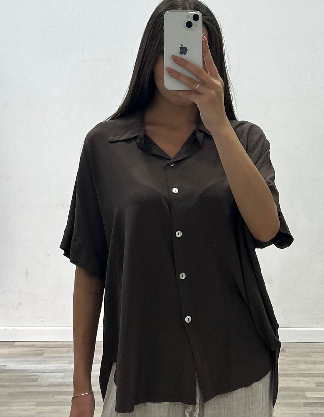 camicia seta lavata a polo