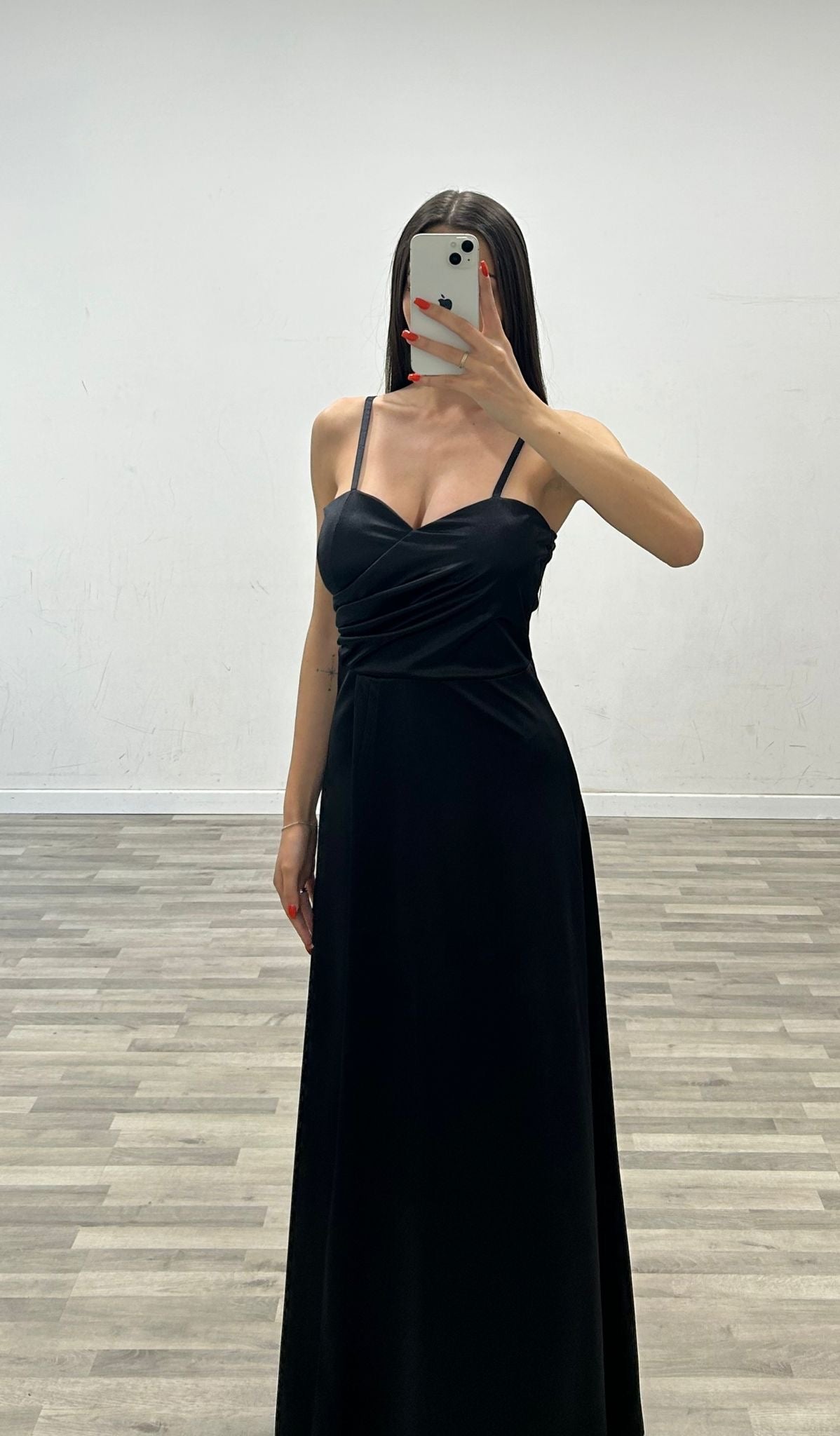 vestito con stola in raso