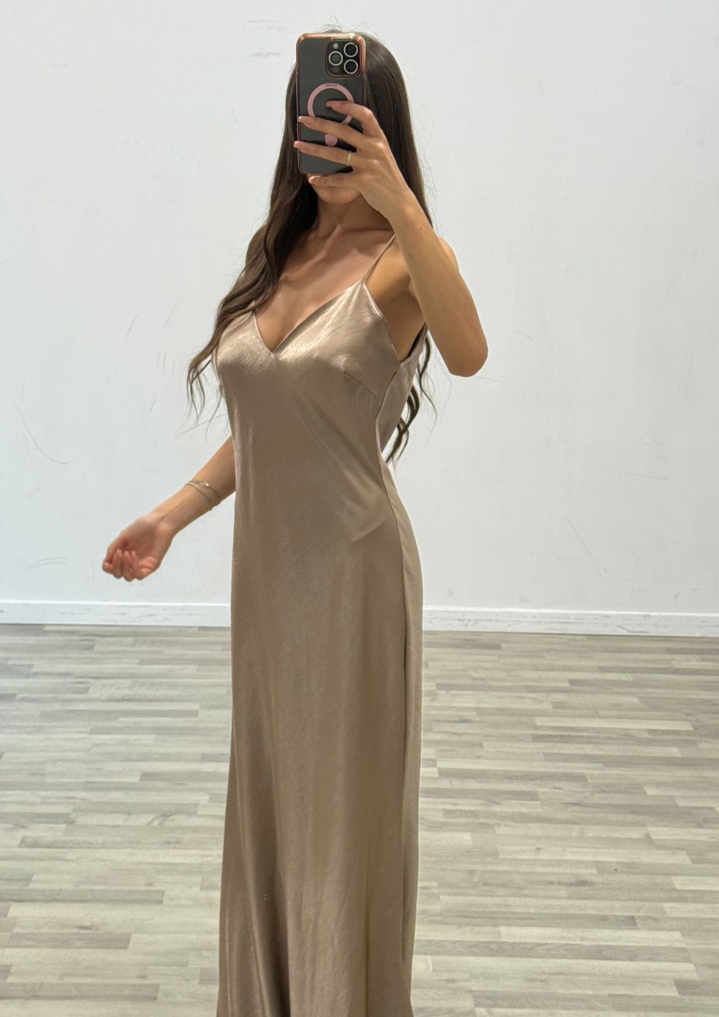vestito in raso emily