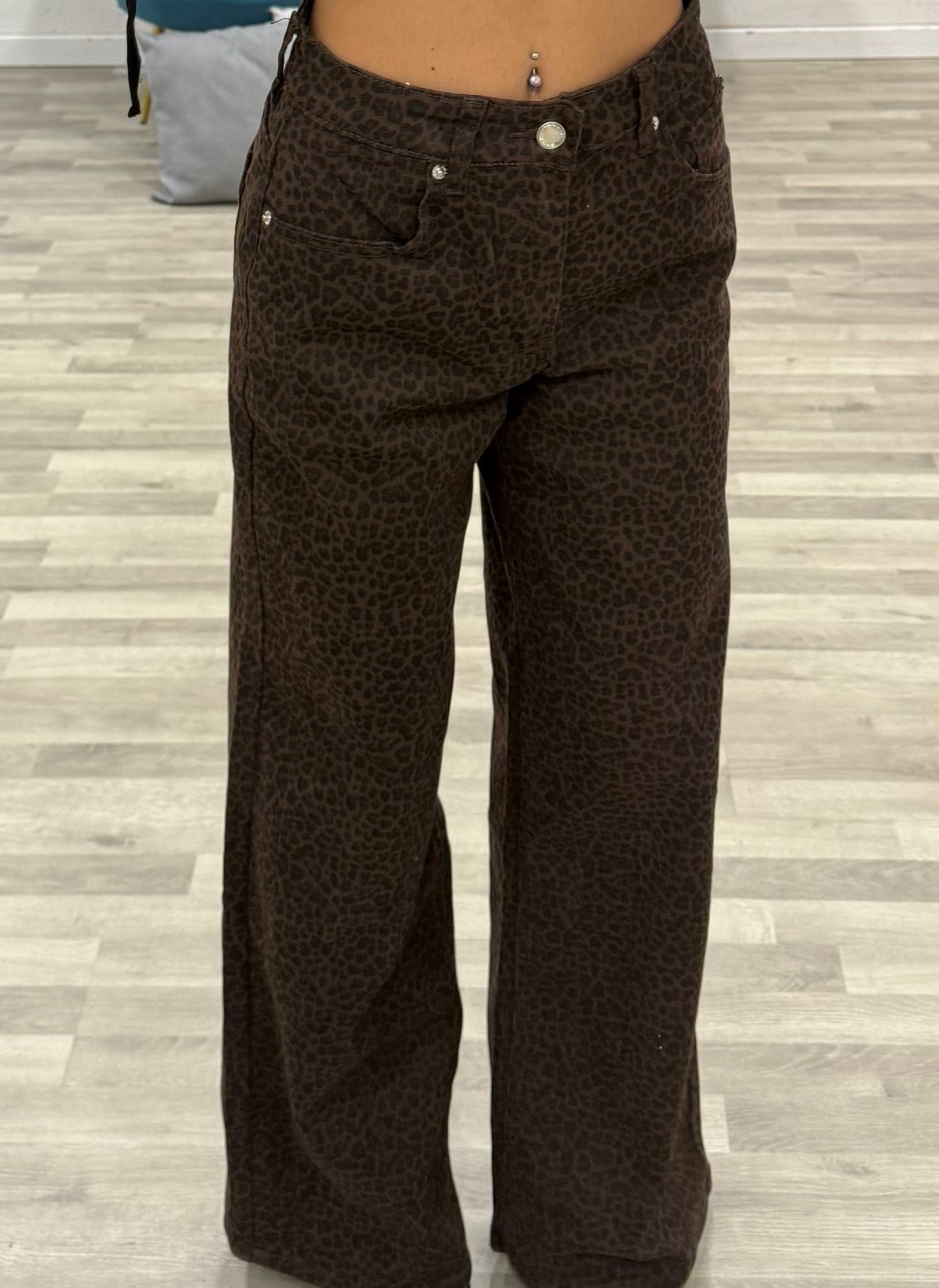 jeans palazzo brown