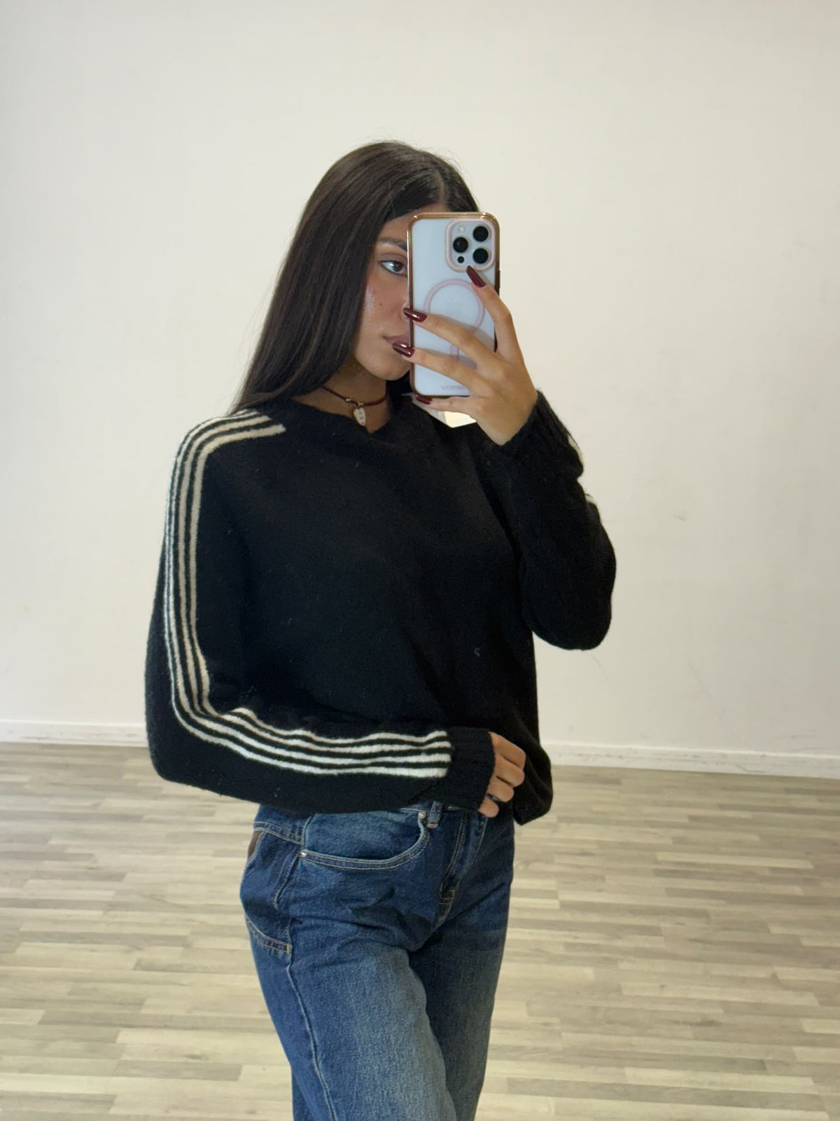 pull con righe laterali