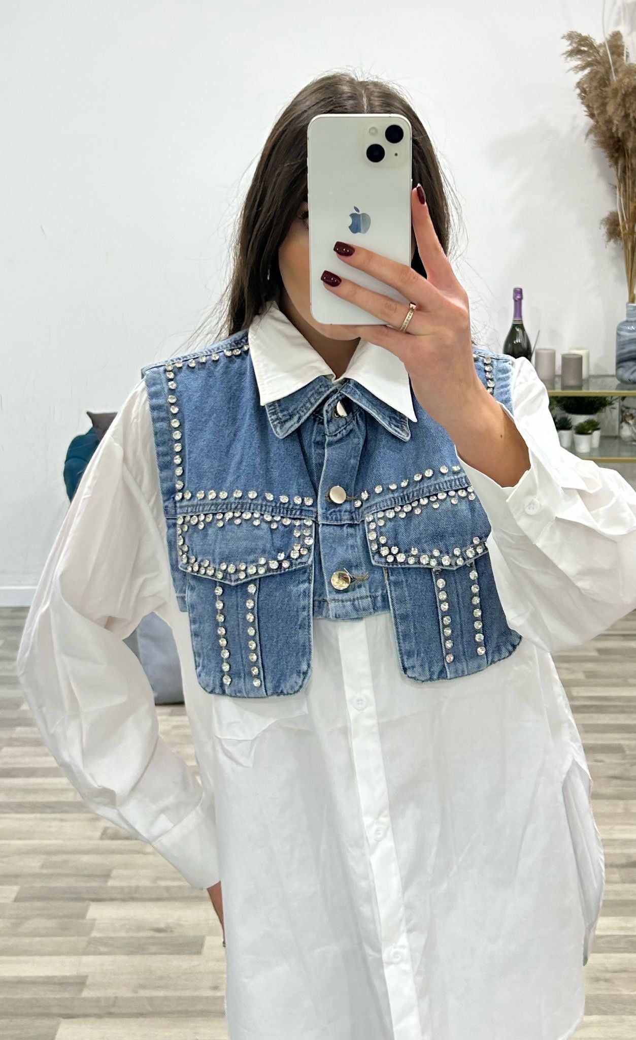 camicia lunga con jeans