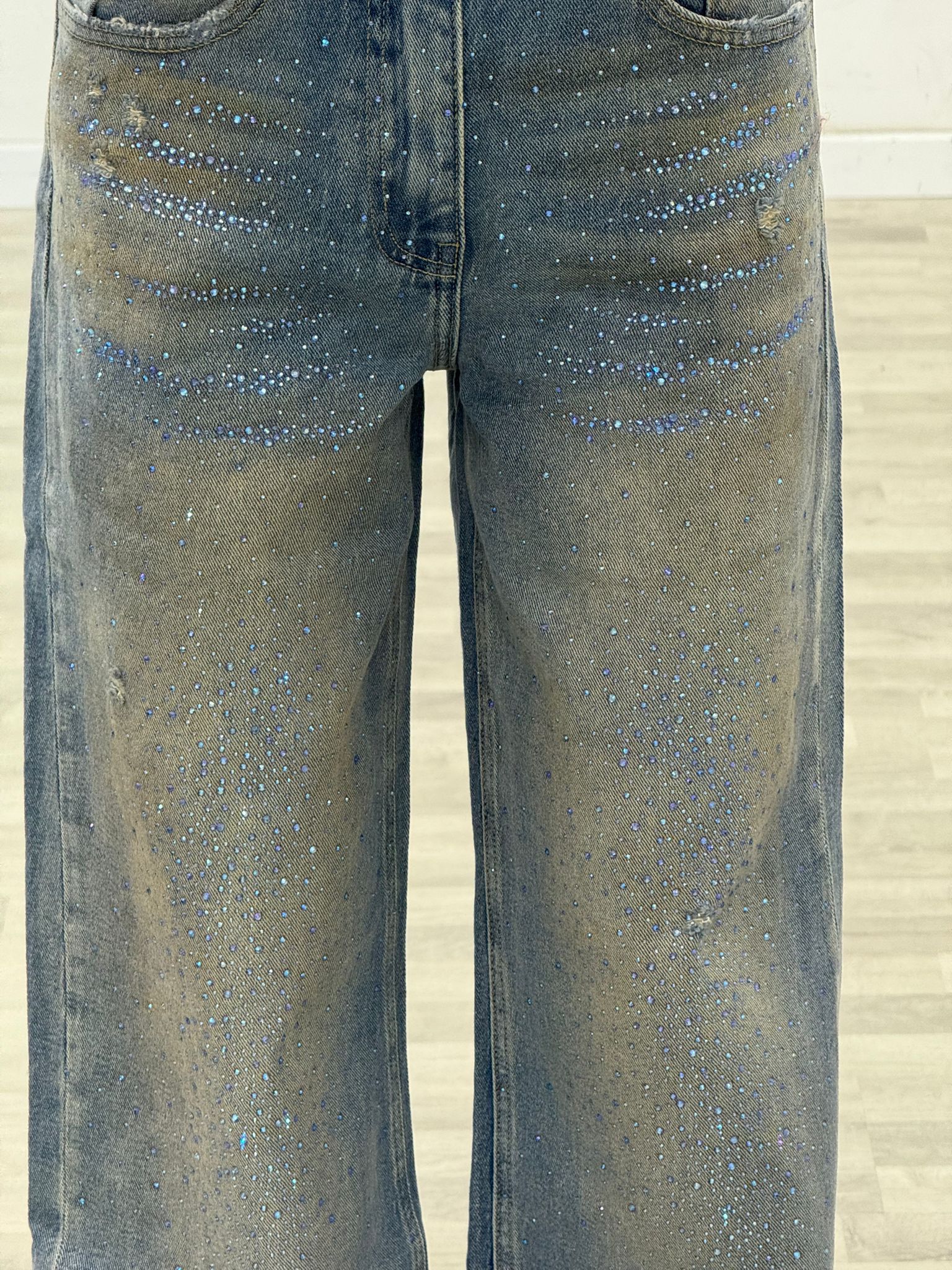 jeans con glitter cielo