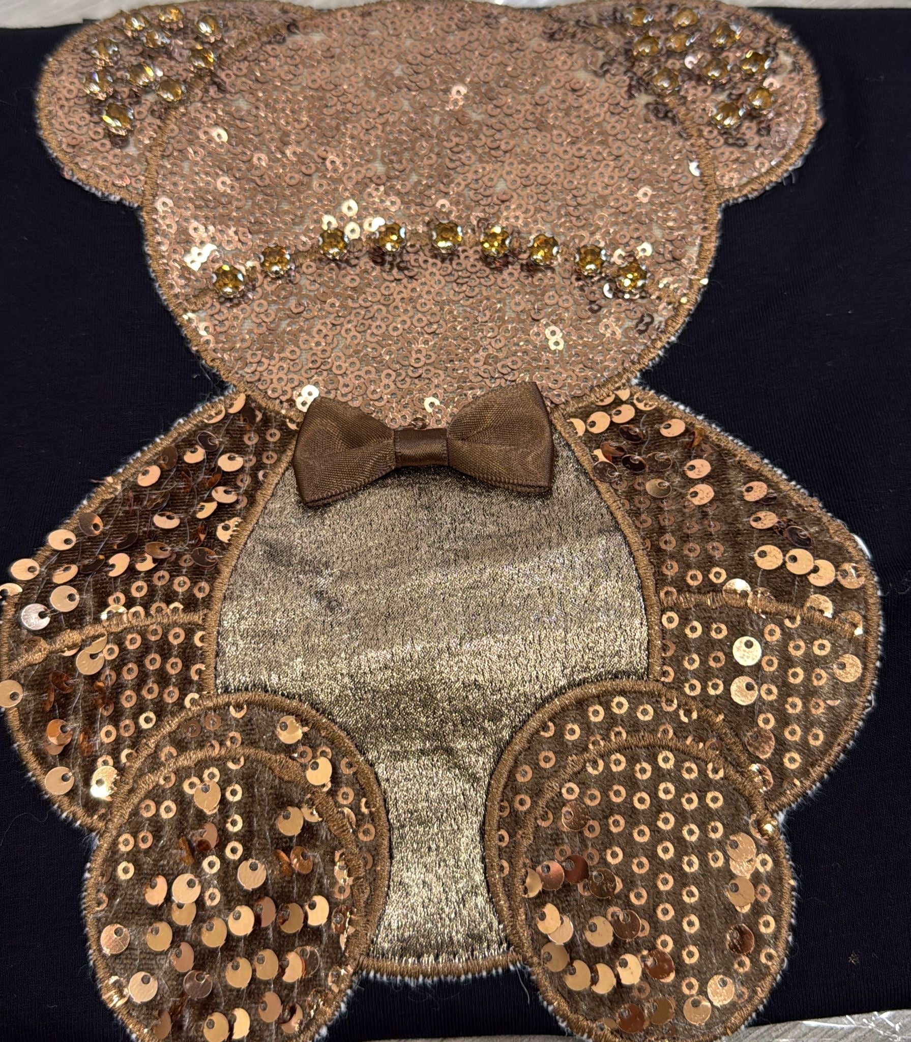 t-shirt teddy in paillettes