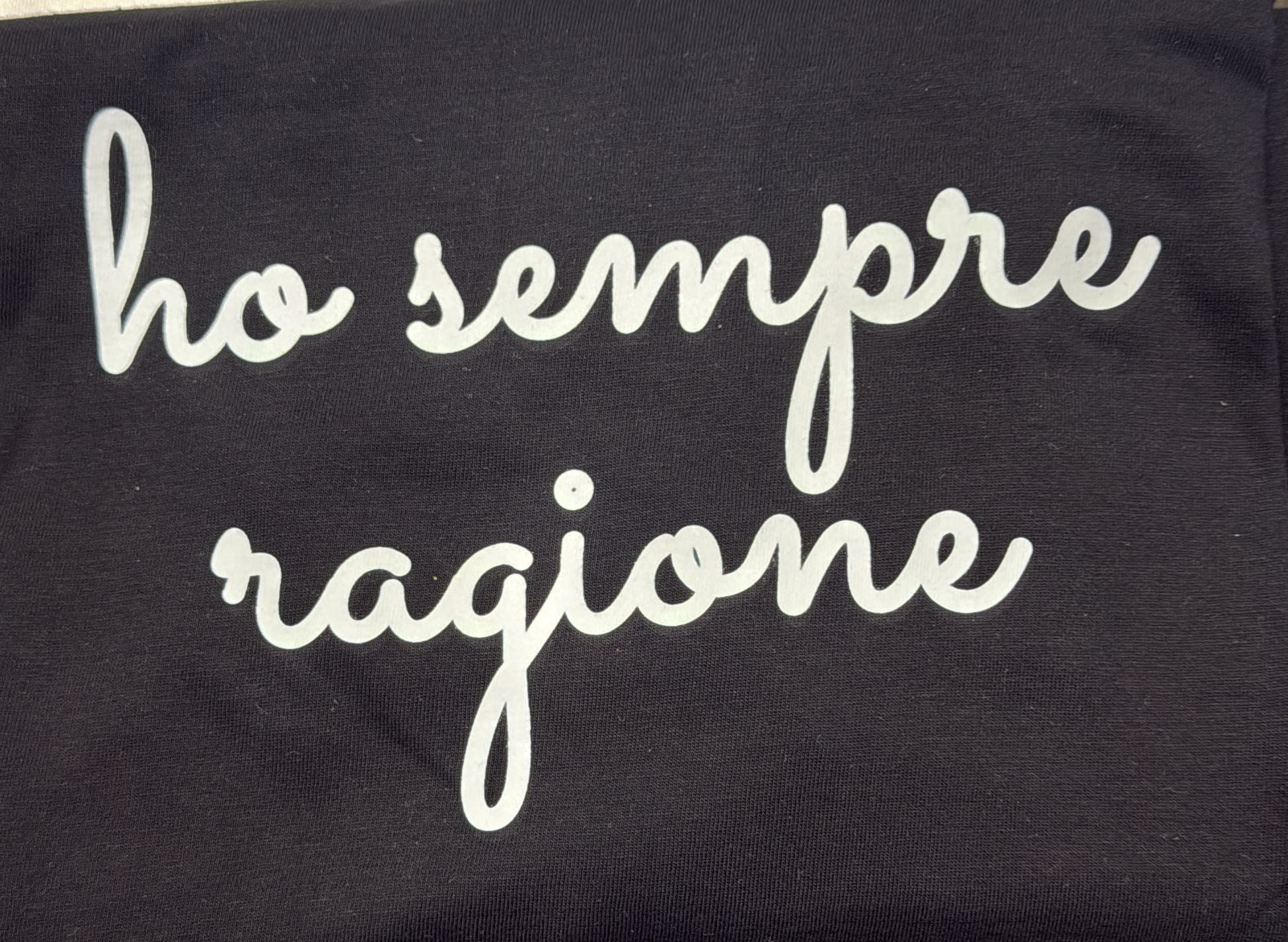 t-shirt ho sempre ragione