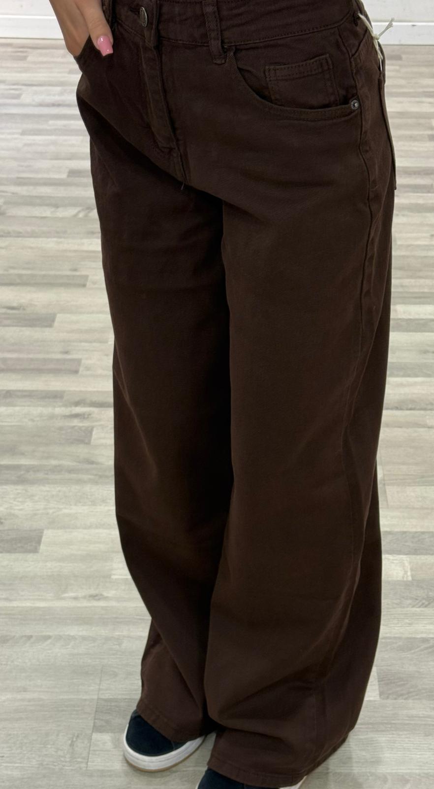 jeans palazzo brown