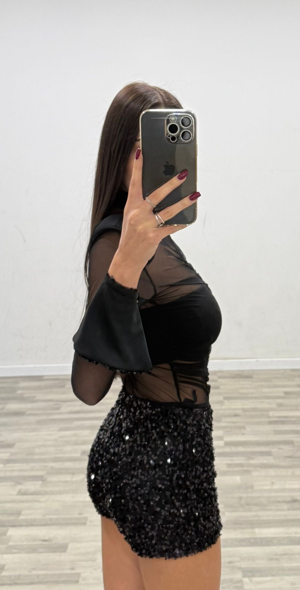 tutina velata e strass