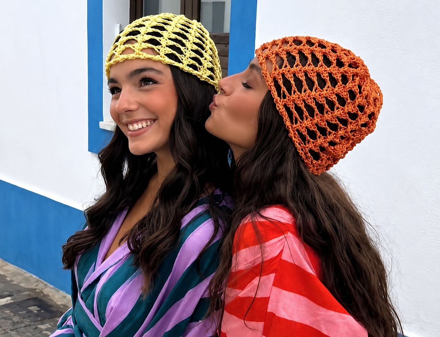 cappellino di uncinetto laminato