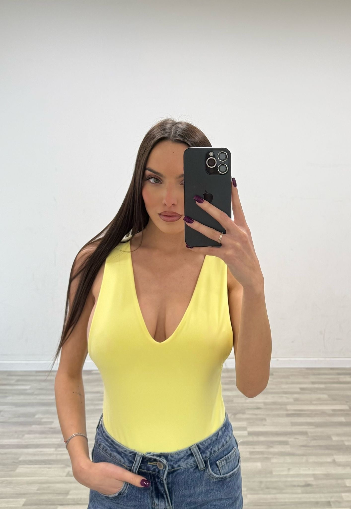 body canotta scollato avanti e dietro