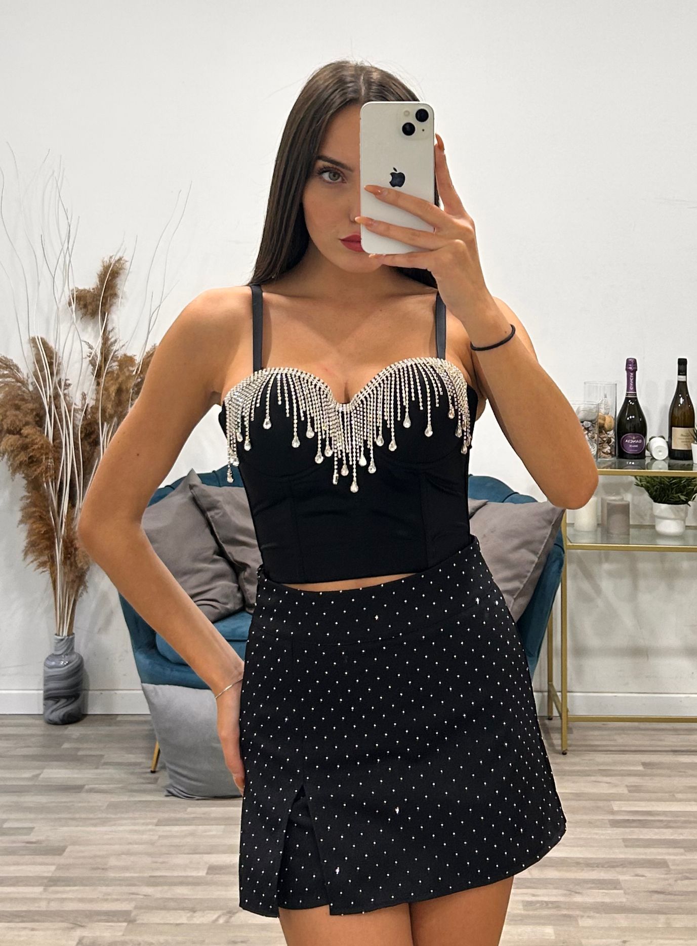 top con pendenti montecarlo
