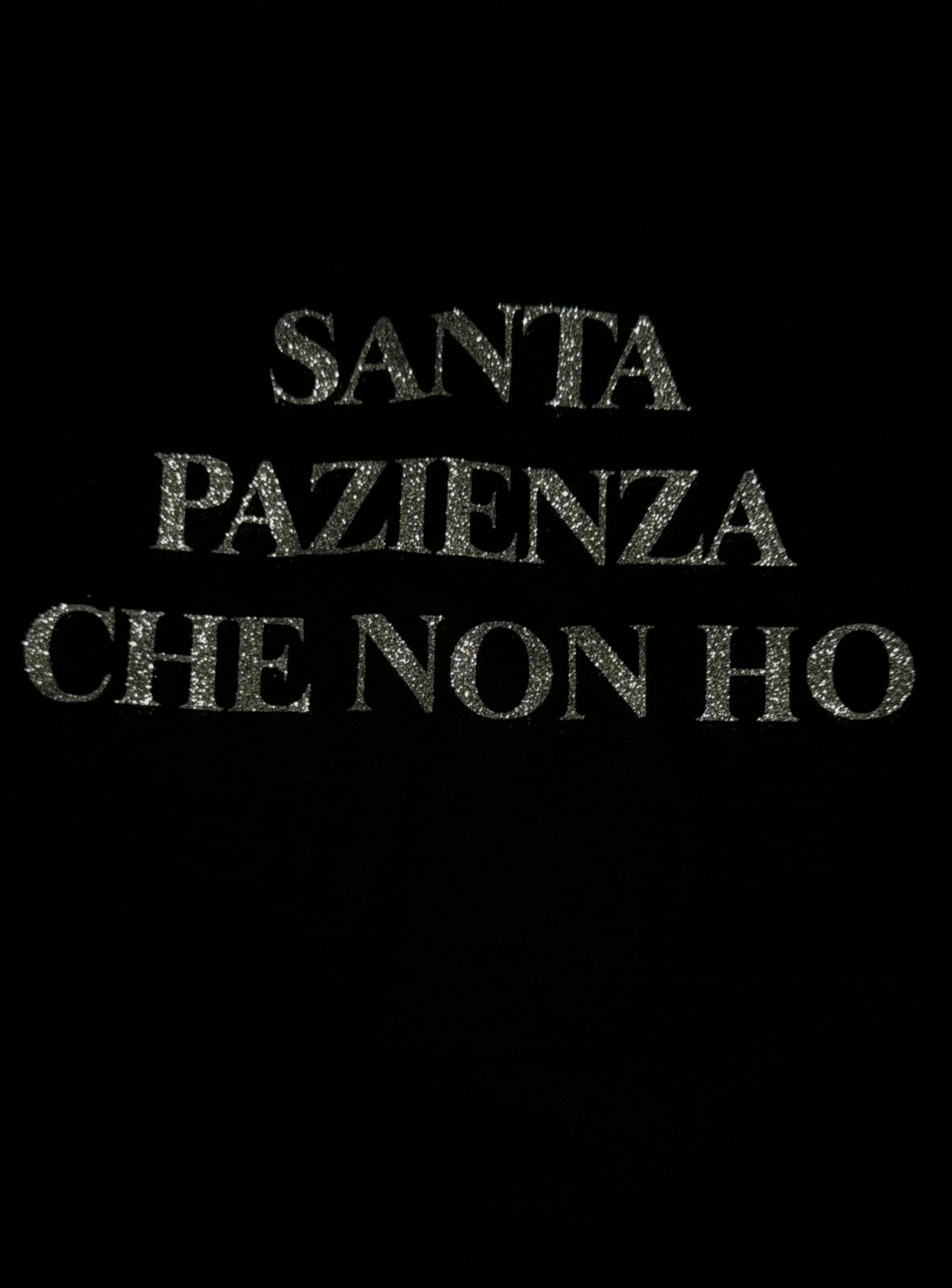t-shirt santa pazienza che noin ho
