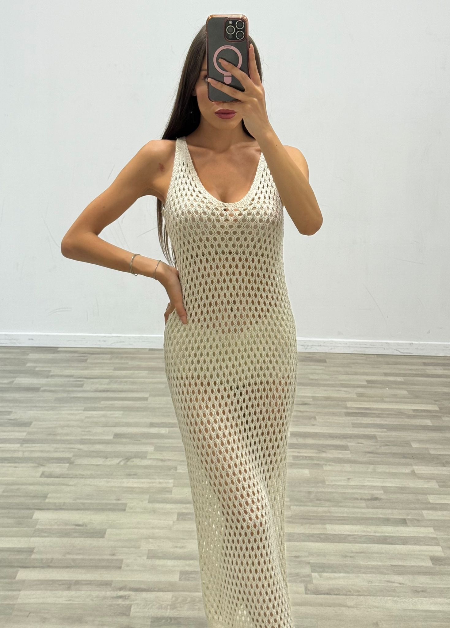 vestito traforato lena