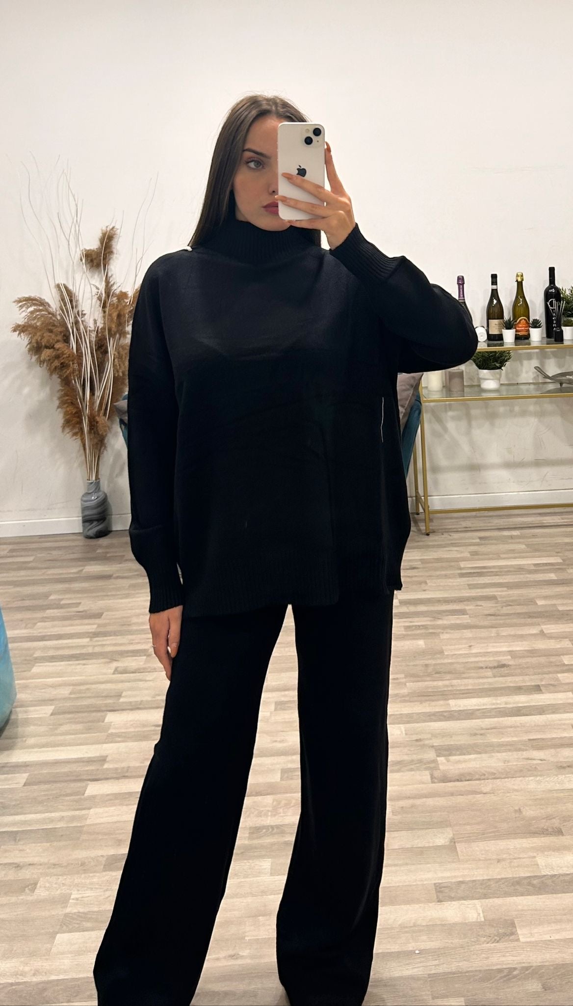 completo lana lupetto e pantalone