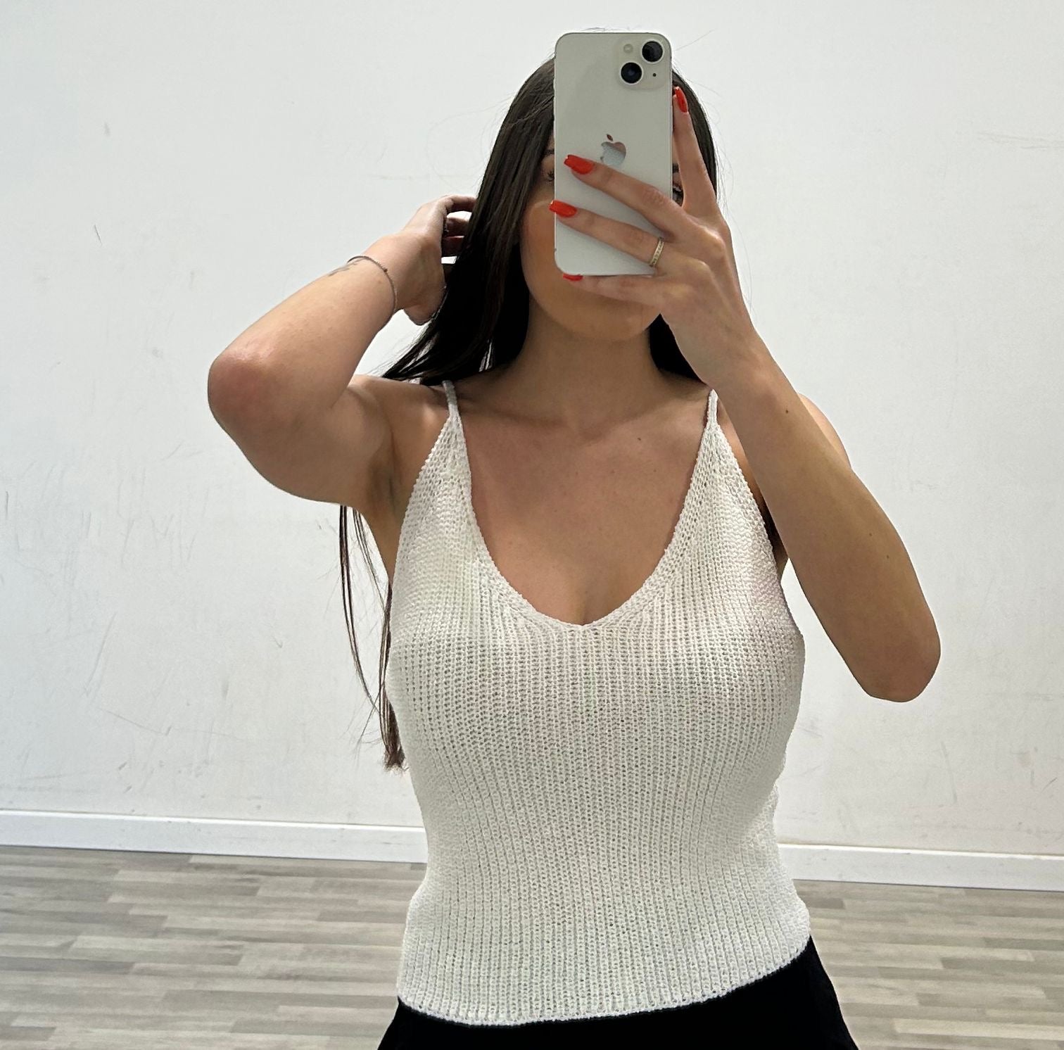 top filo corto lena