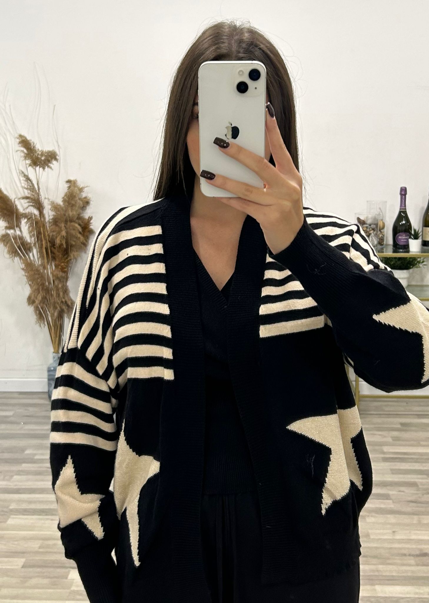 cardigan righe e stelle