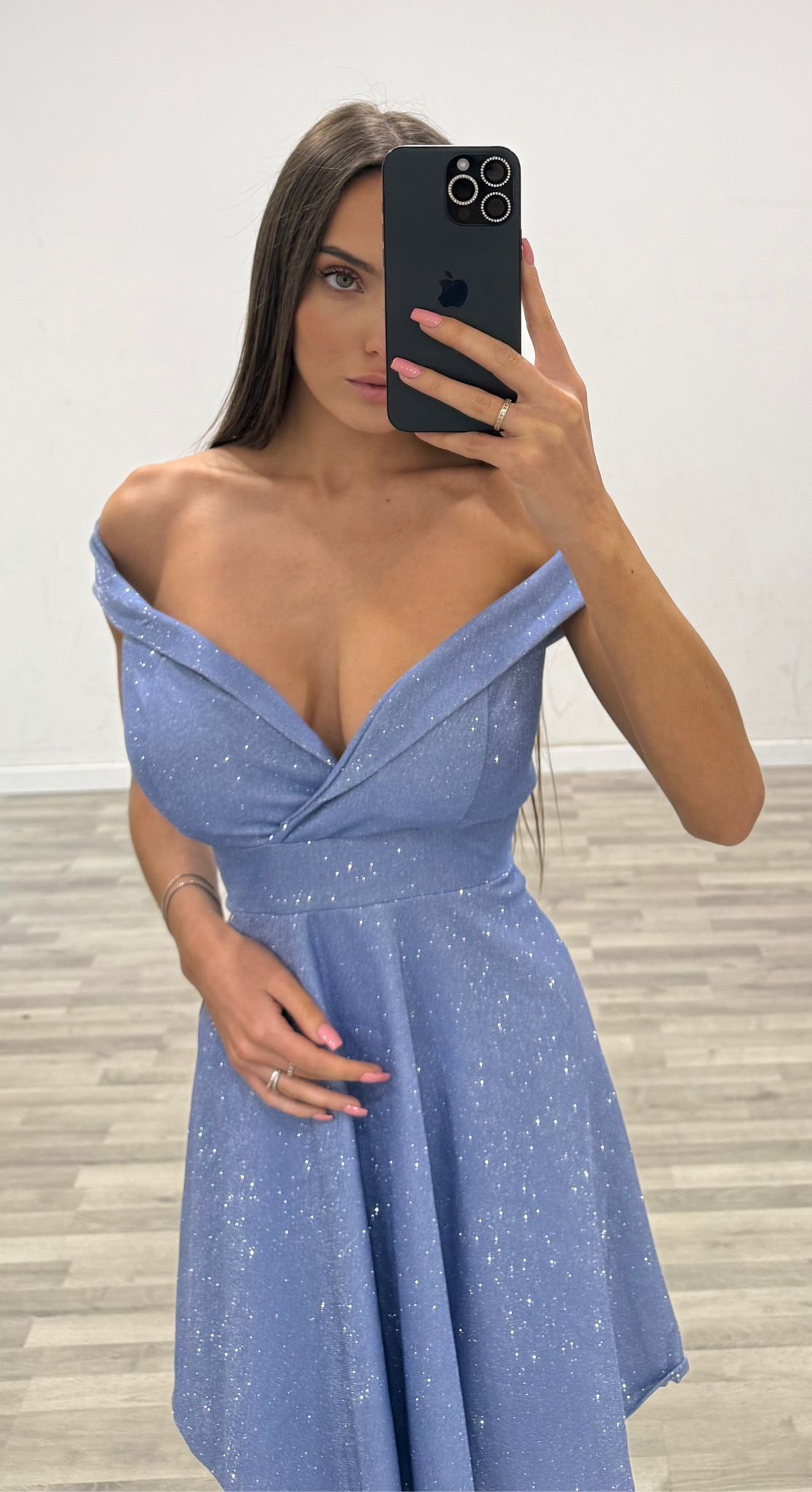 vestitino scollo cuore lurex