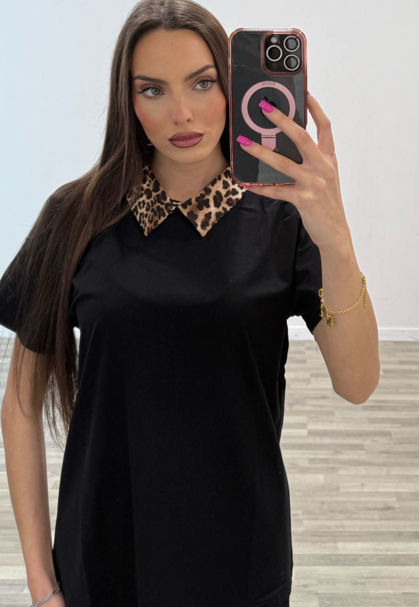 polo con collo maculato