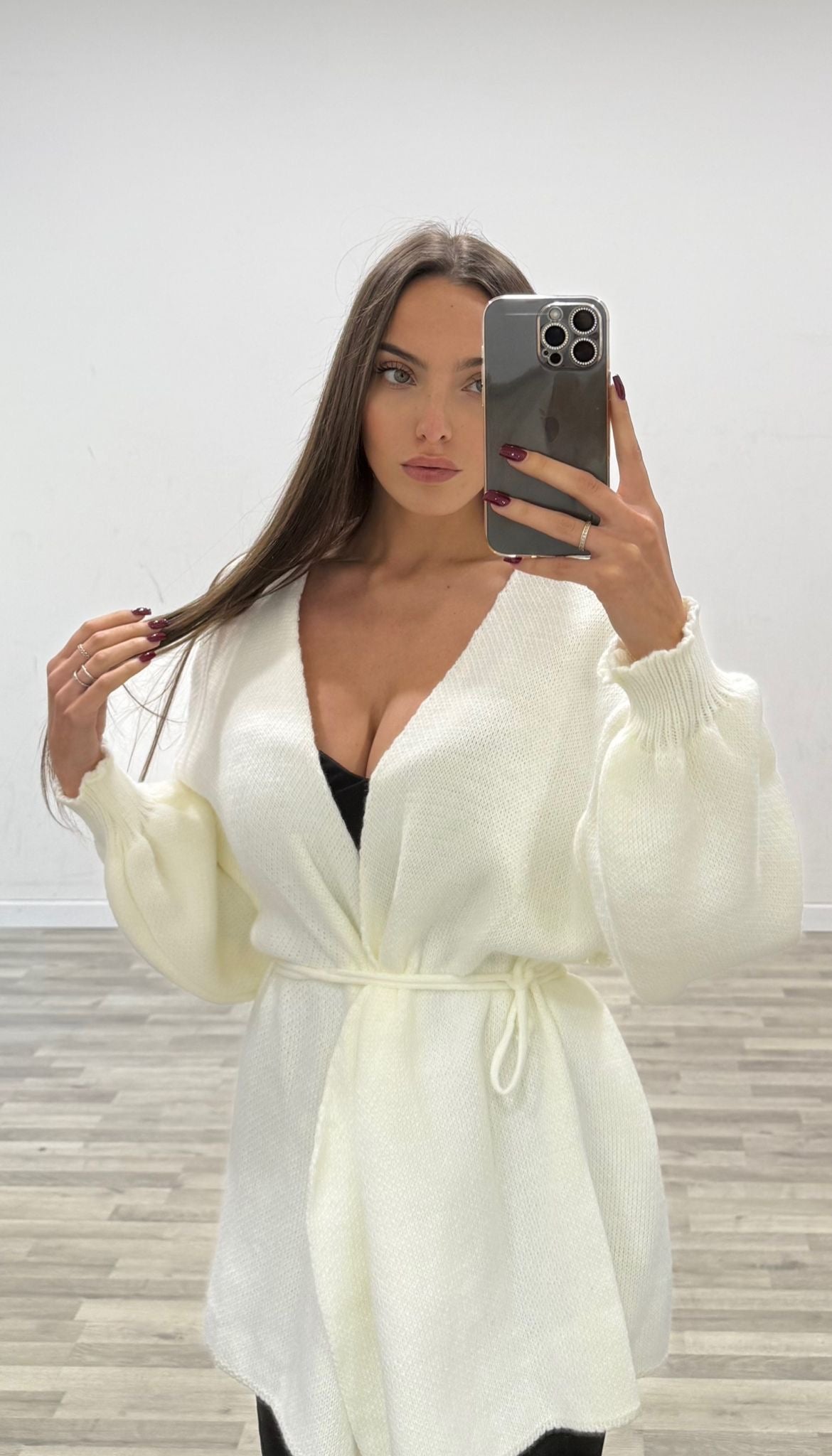 incrociatina di lana chiaia