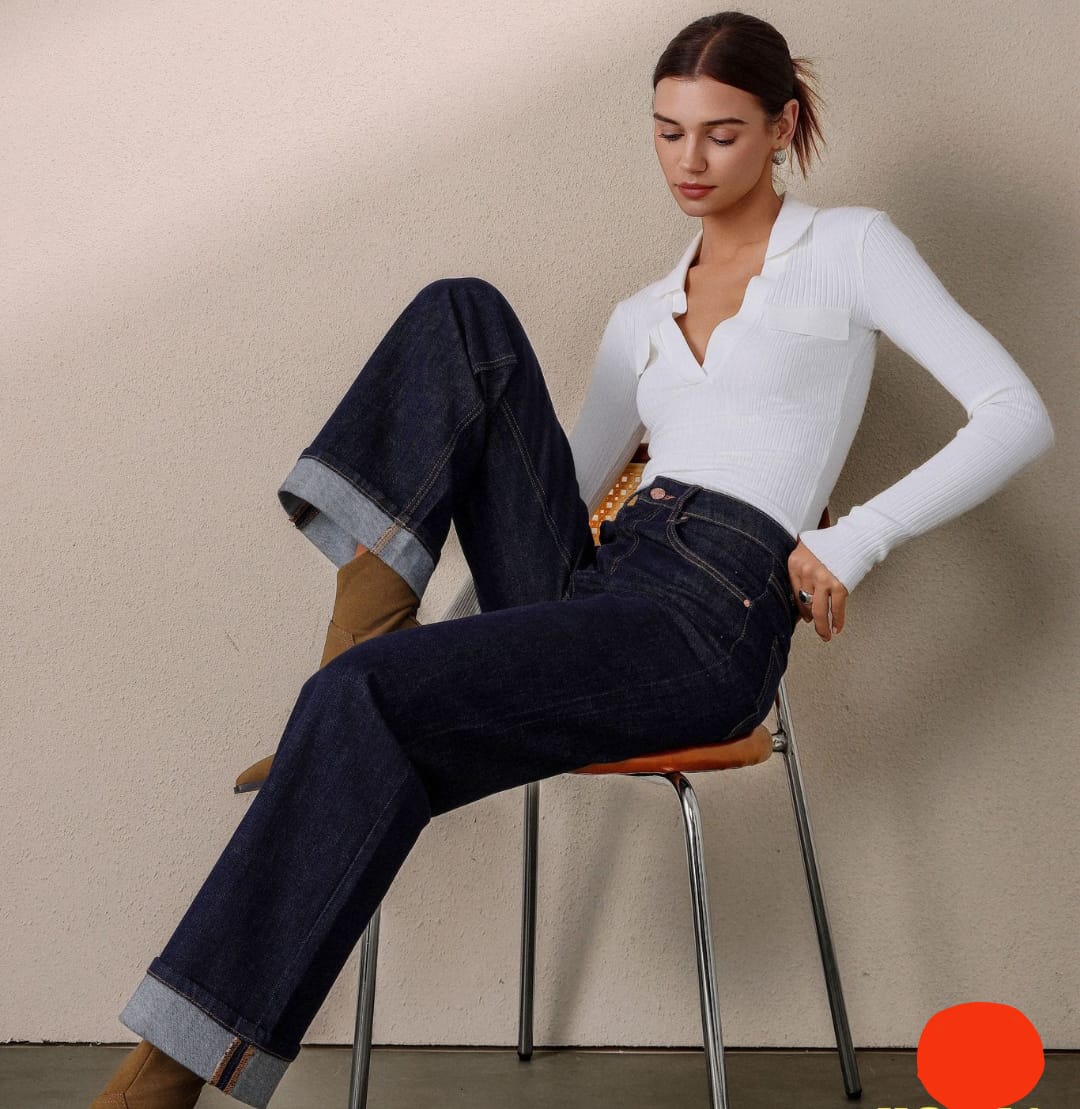 jeans risvolto lavaggio zero