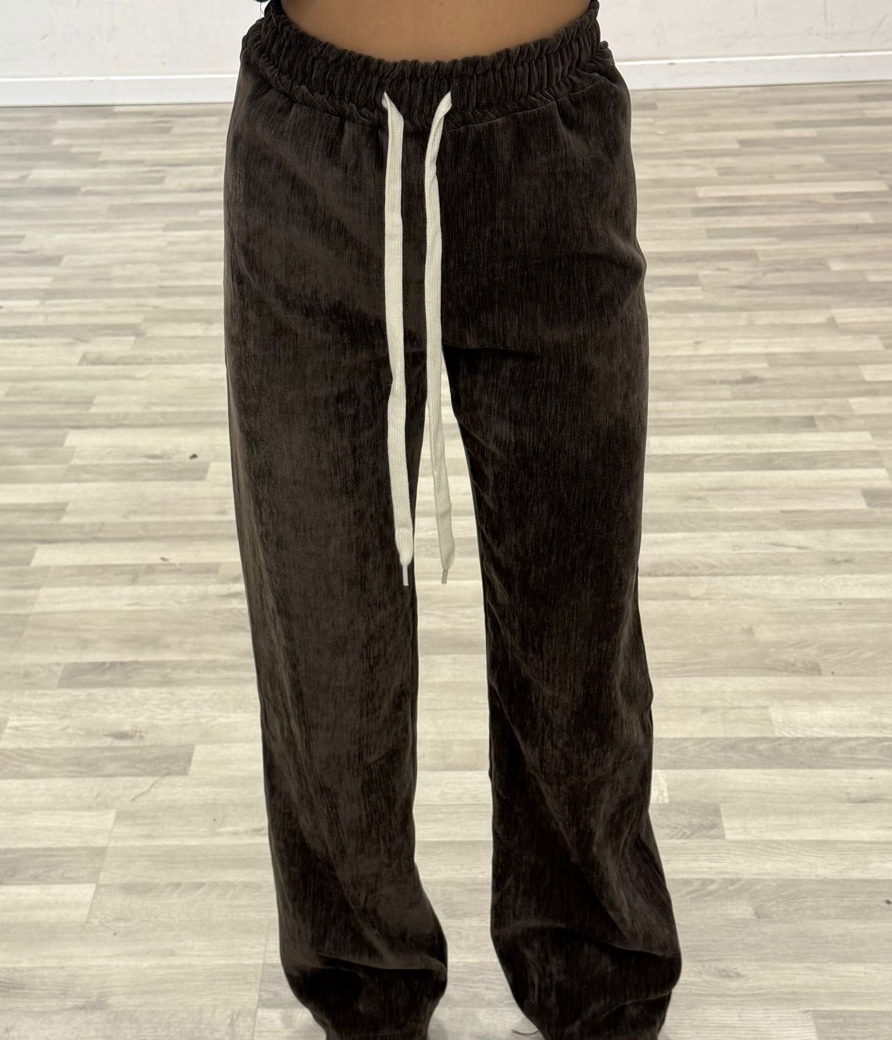 pantalone di velluto liscio