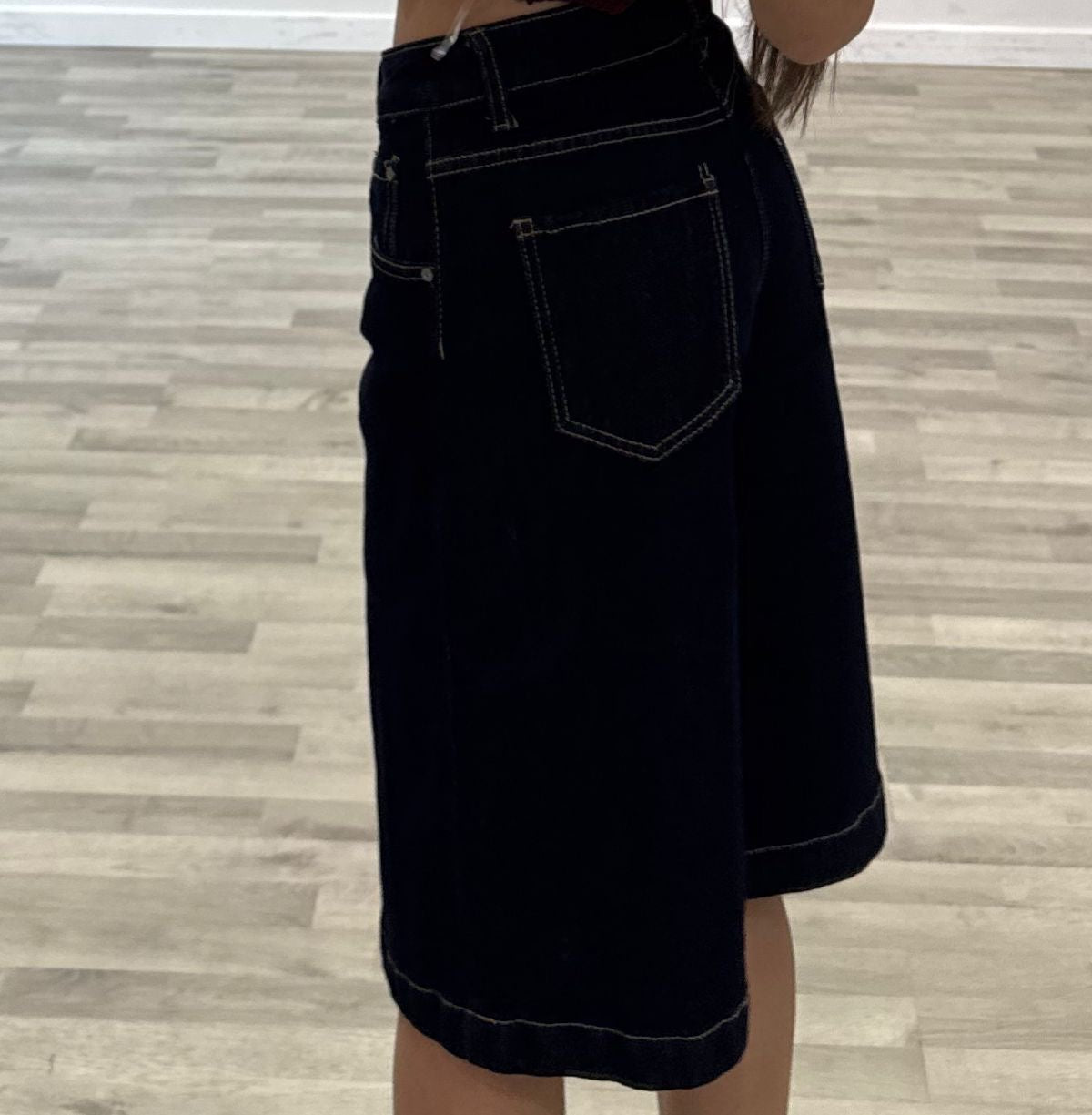 bermuda di jeans lavaggio zero