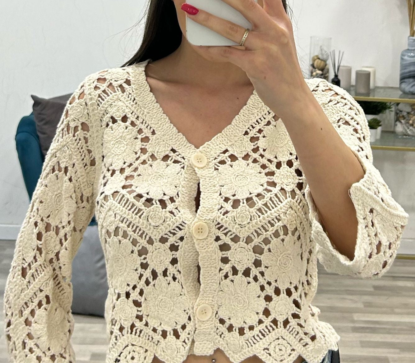cardigan uncinetto panarea