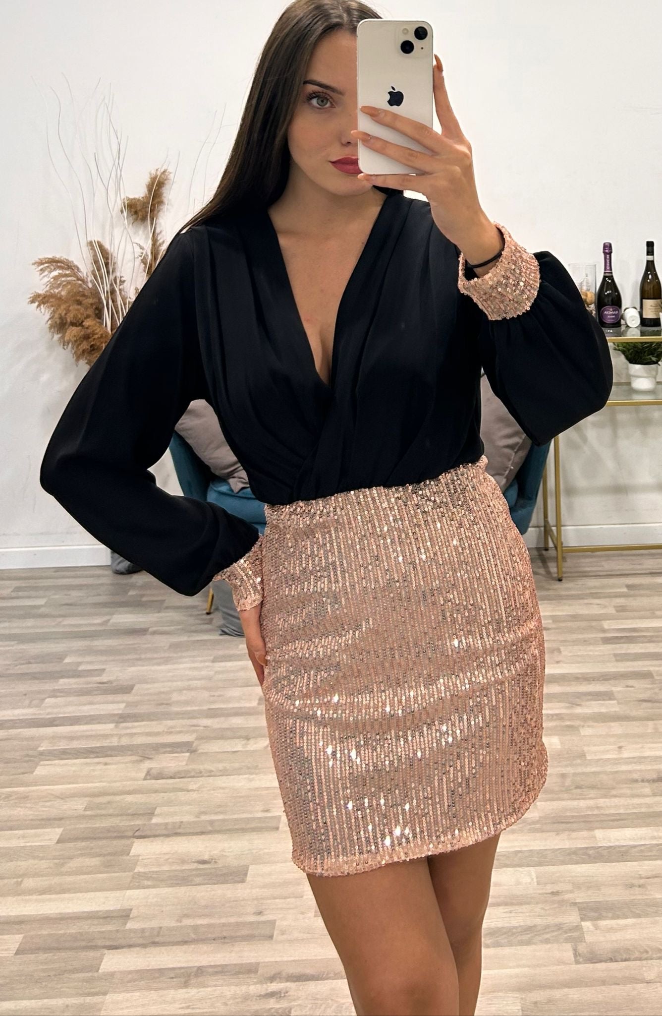 vestitino con gonna paillettes