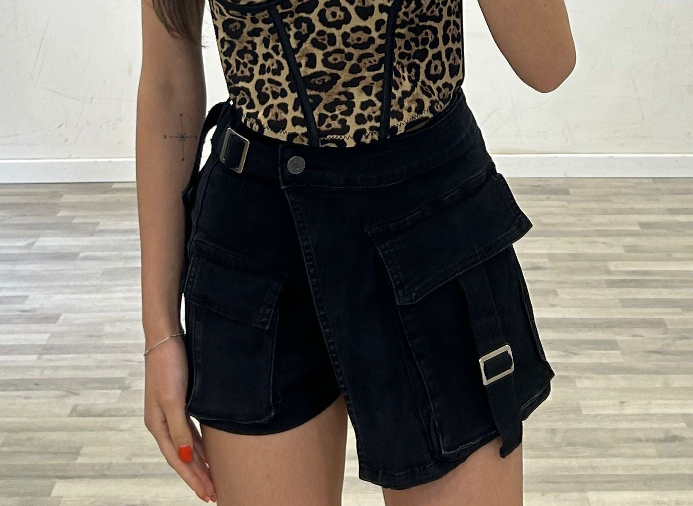 gonna di jeans con tasche