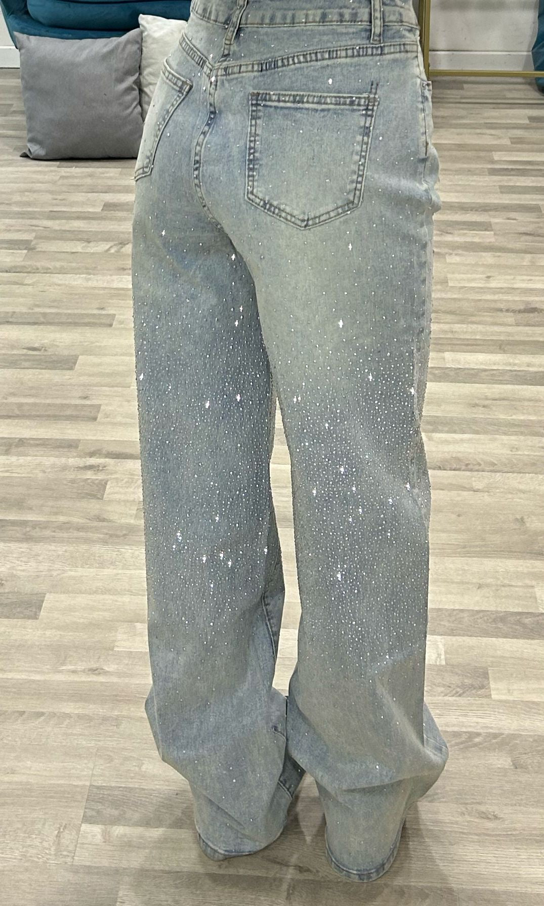 jeans con brillantini lucky