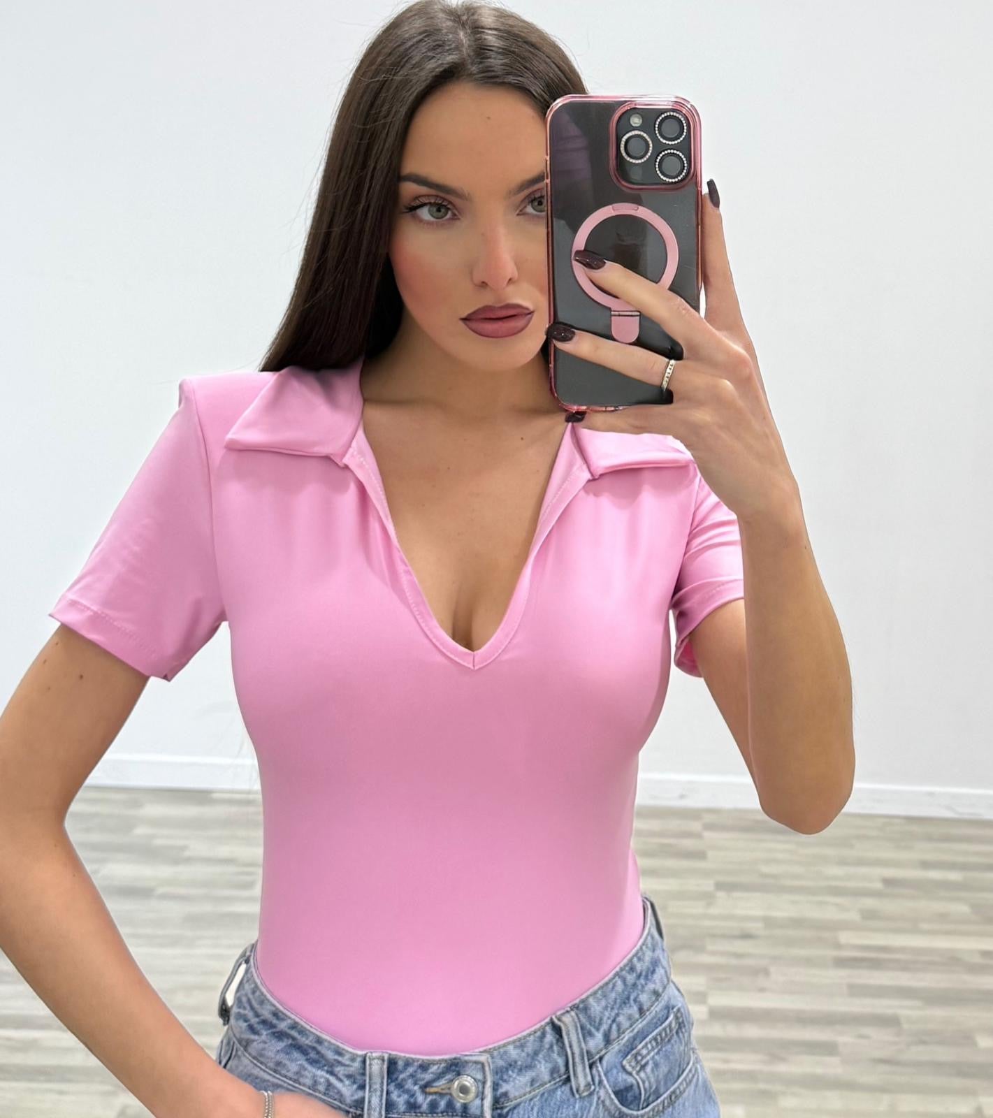 body a polo mezza manica