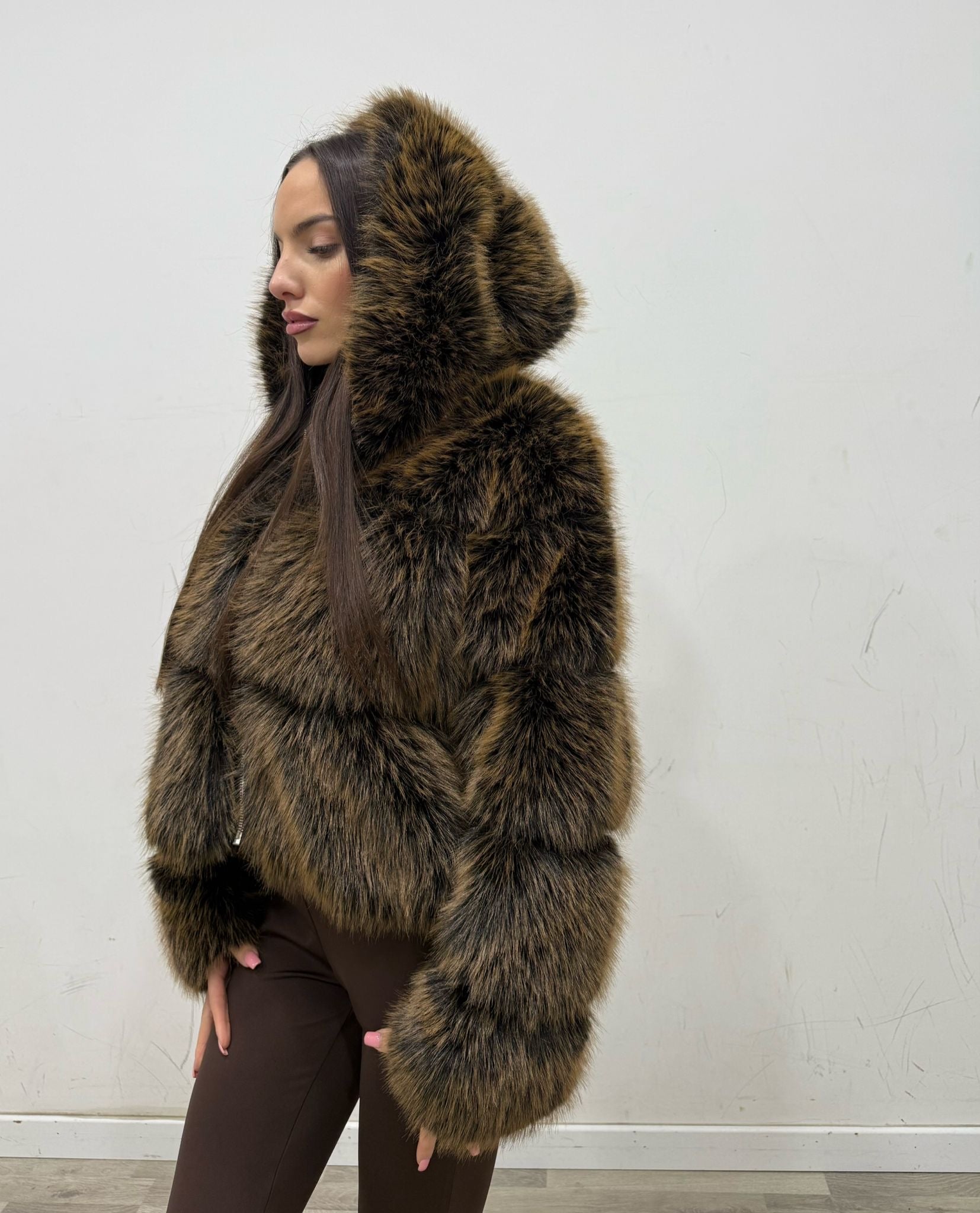 pelliccia con cappuccio carpis