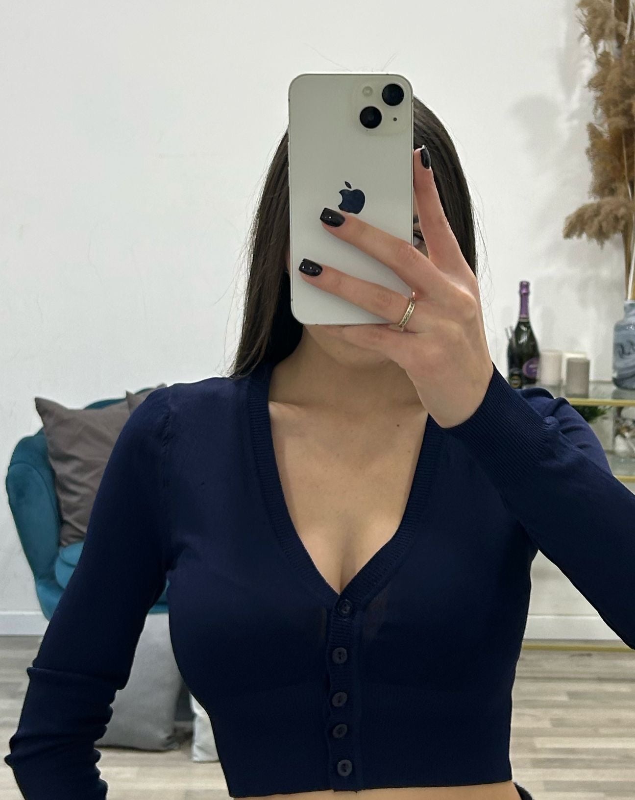 cardigan corto di filo