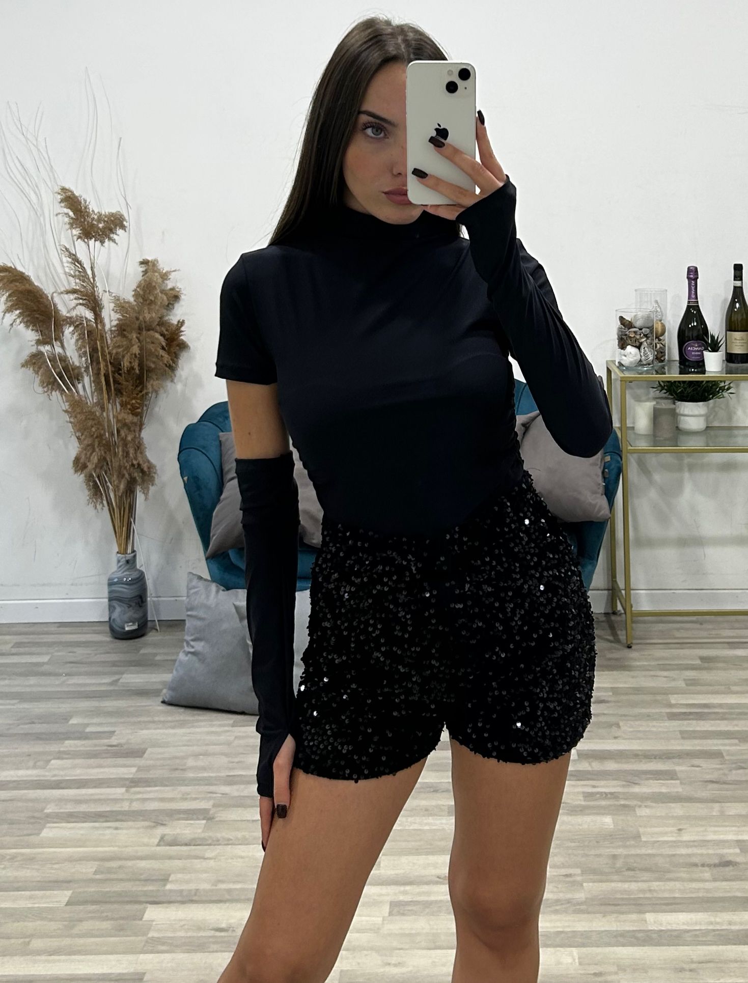 maglia licra con manicotti