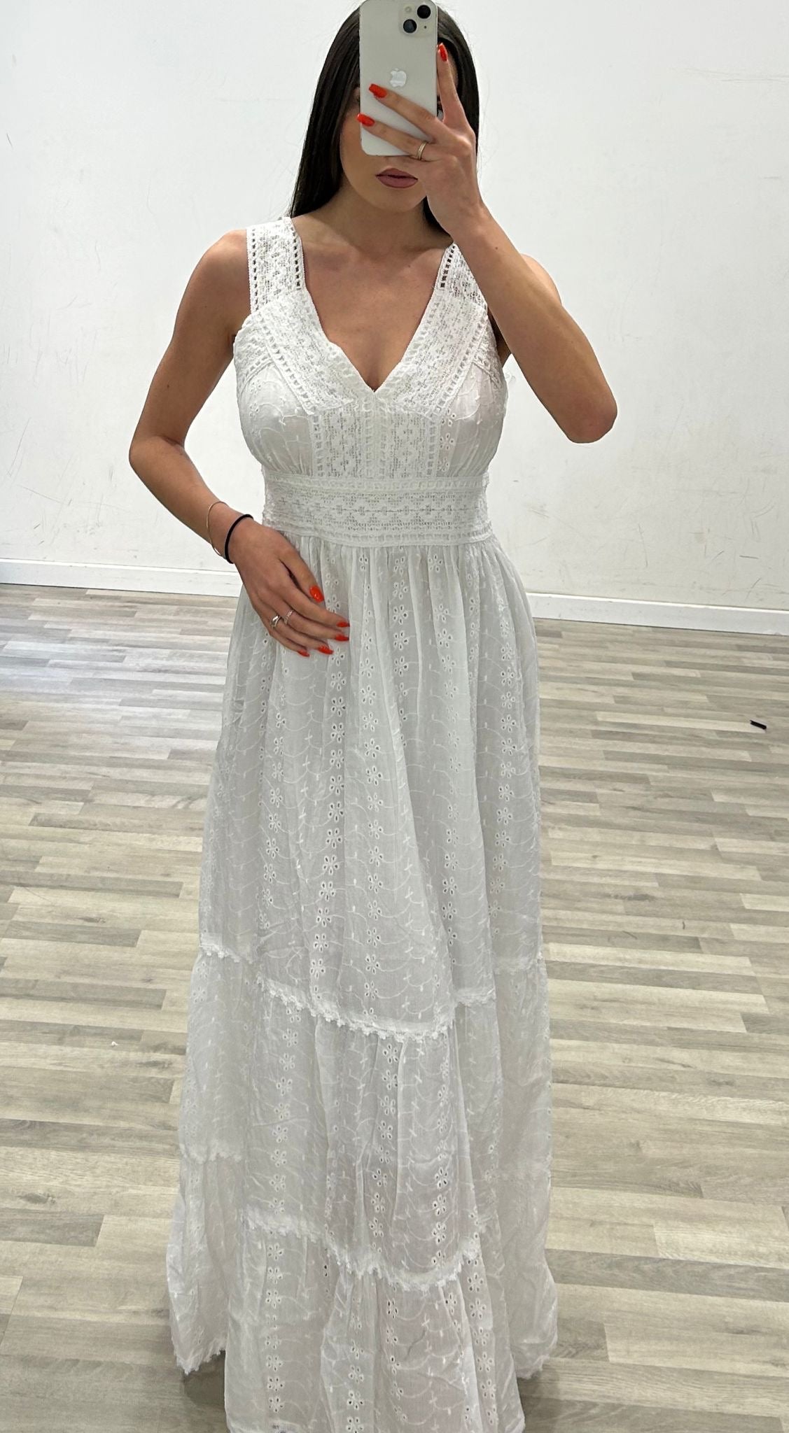vestito lungo white riccione