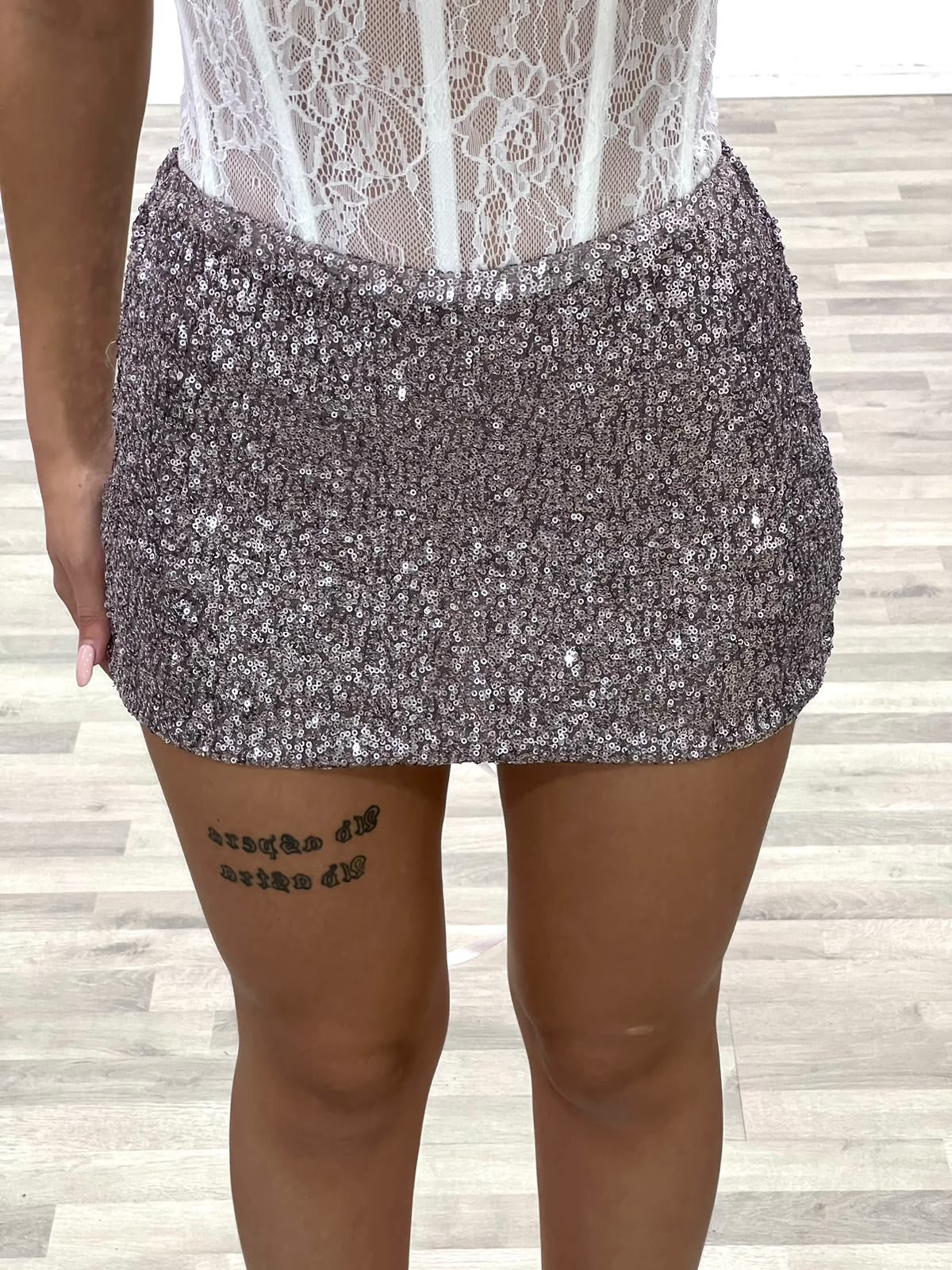 minigonna paillettes