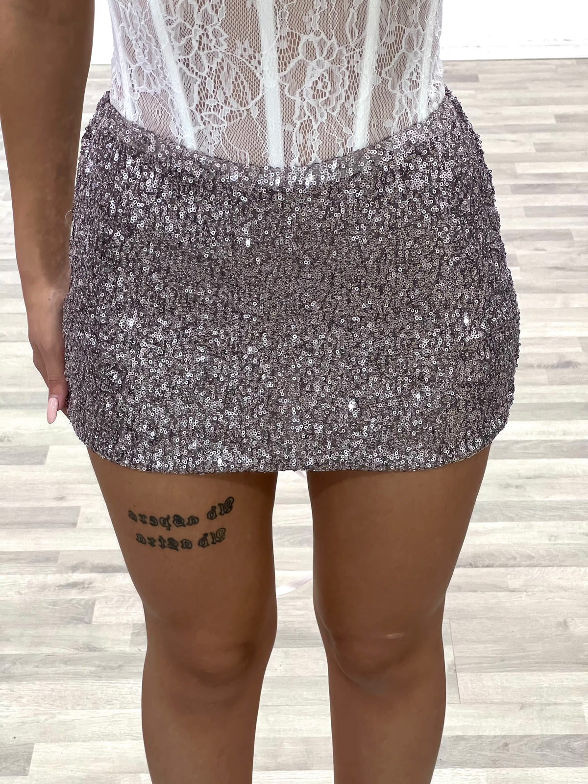minigonna paillettes