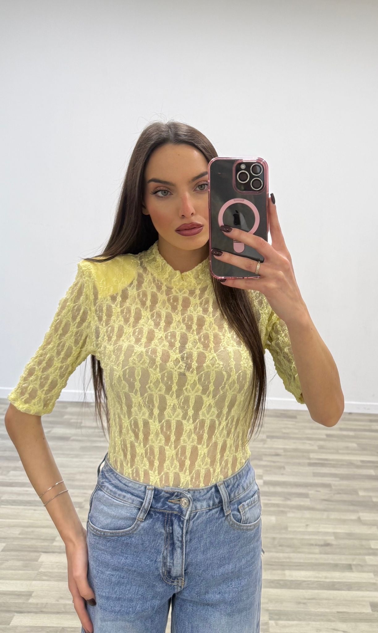 body con spalline in pizzo