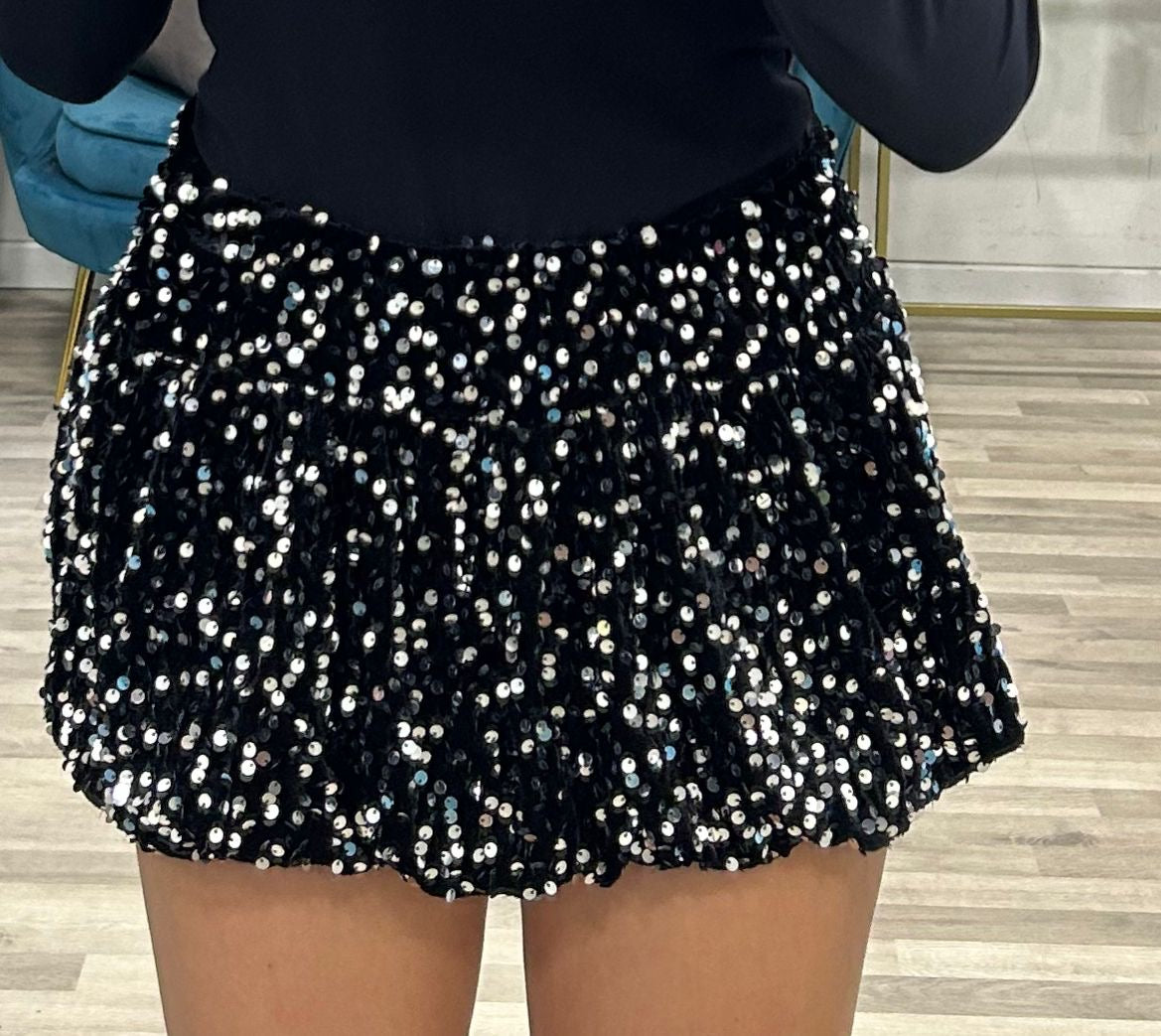 gonna palloncino con paillettes