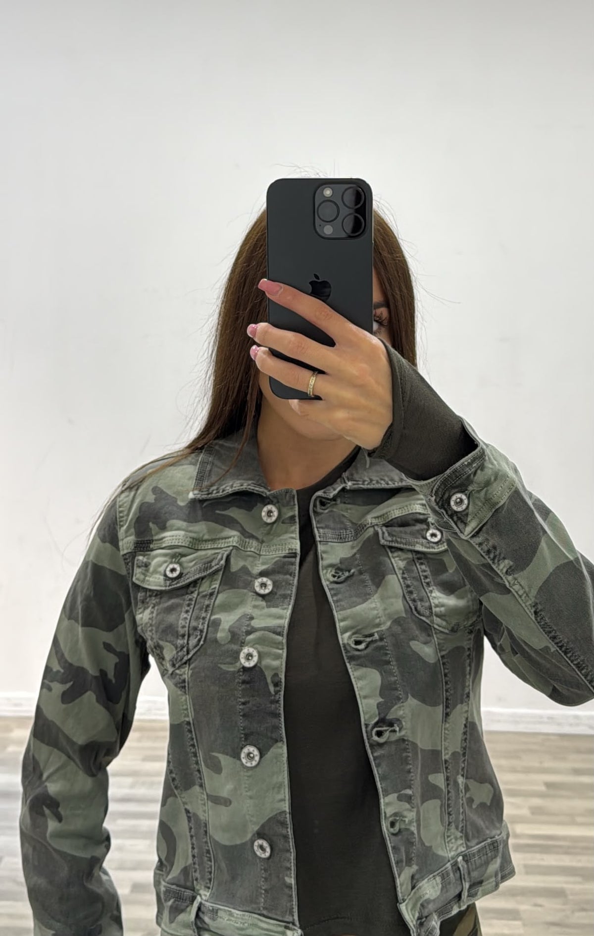 giubbino di jeans camouflage