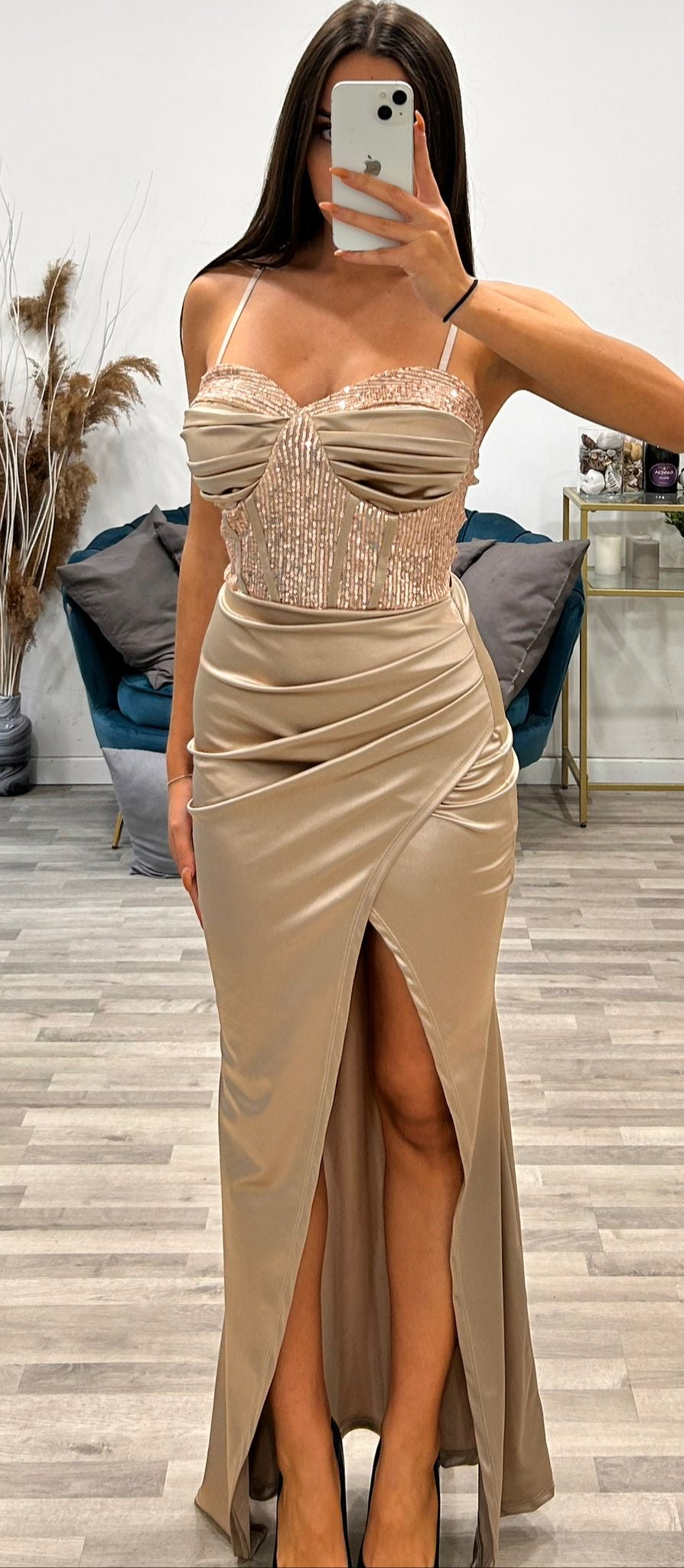 vestito new chantal con paillettes