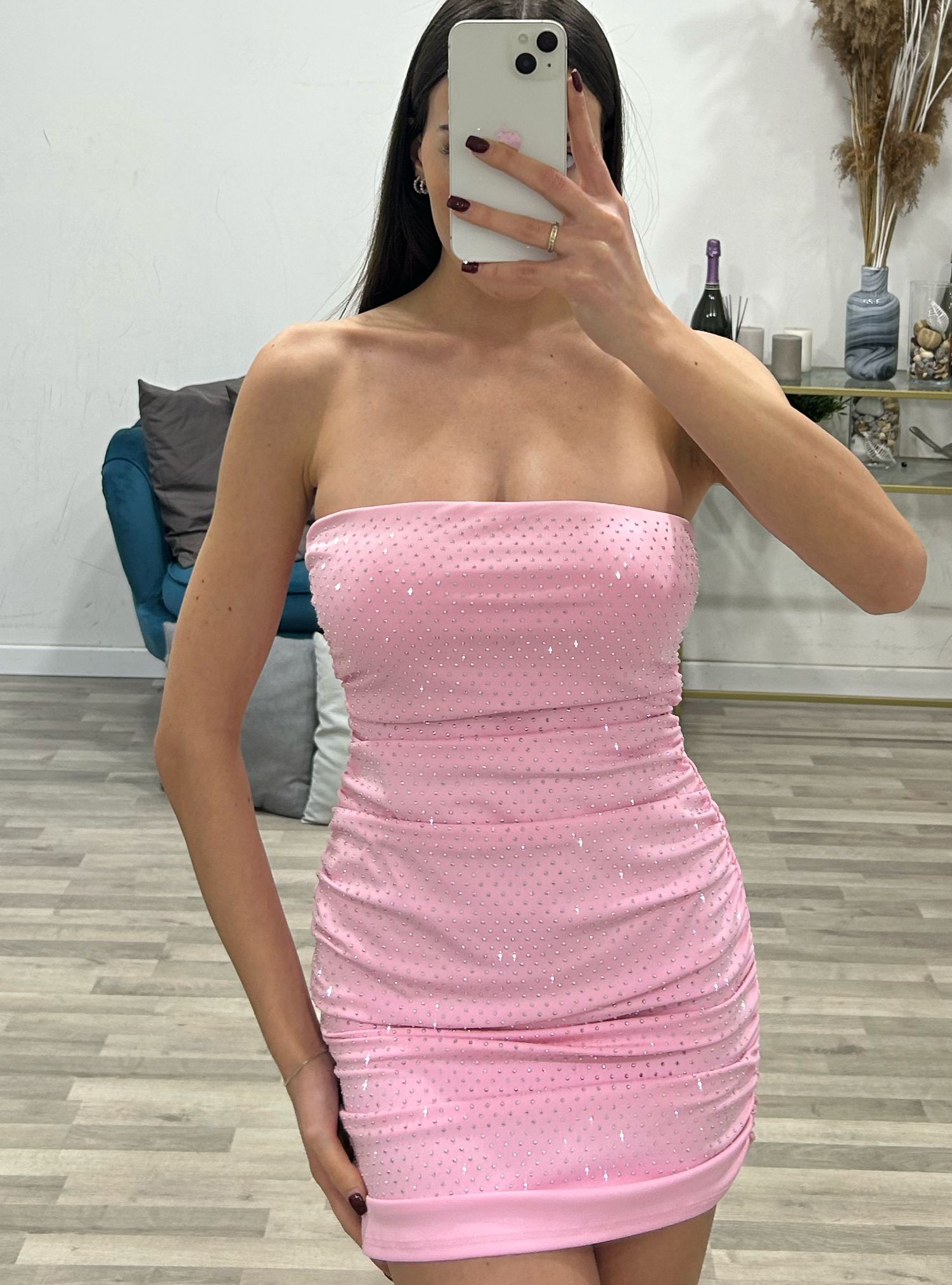 vestitino in licra con brillantini loren