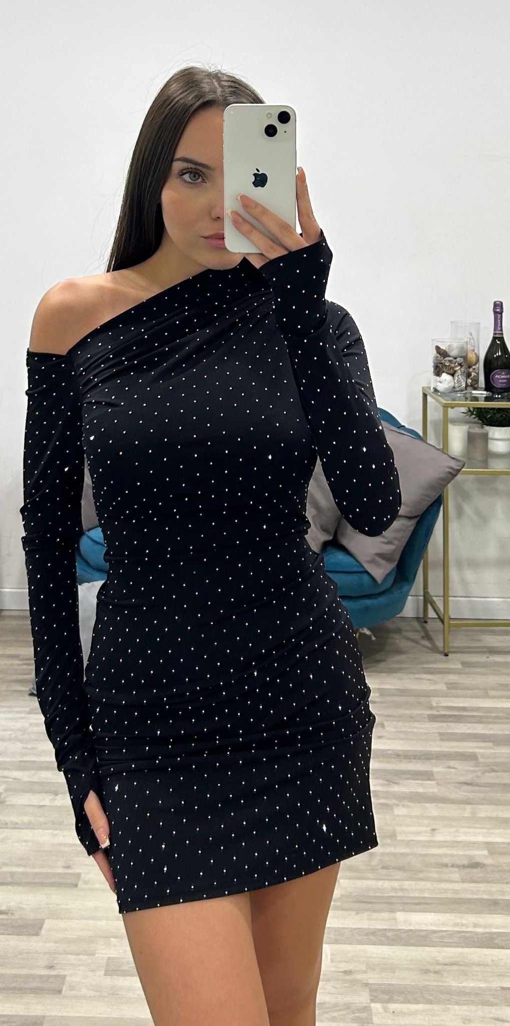 vestitino trasvers con brillantini