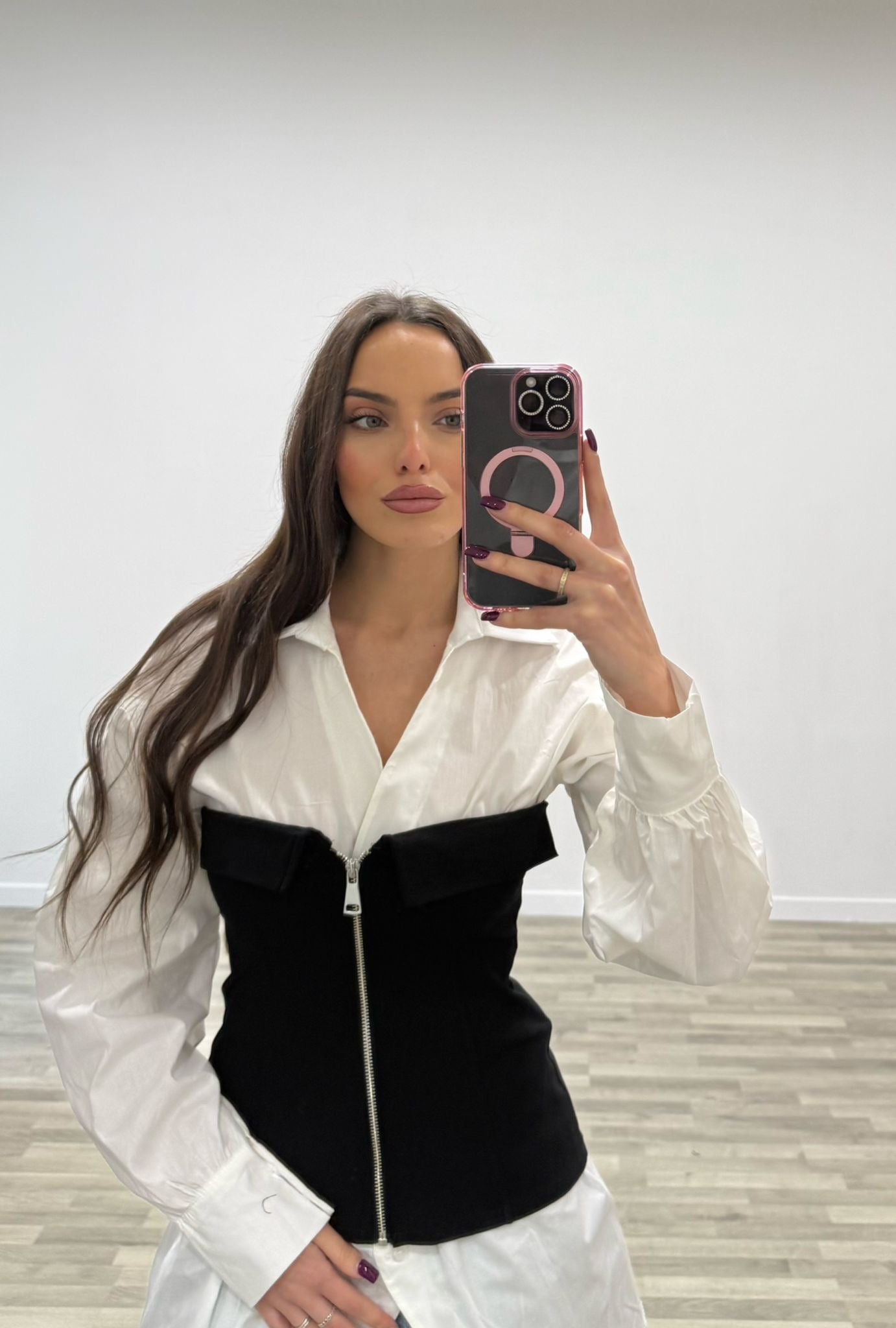 camicia con top sotto