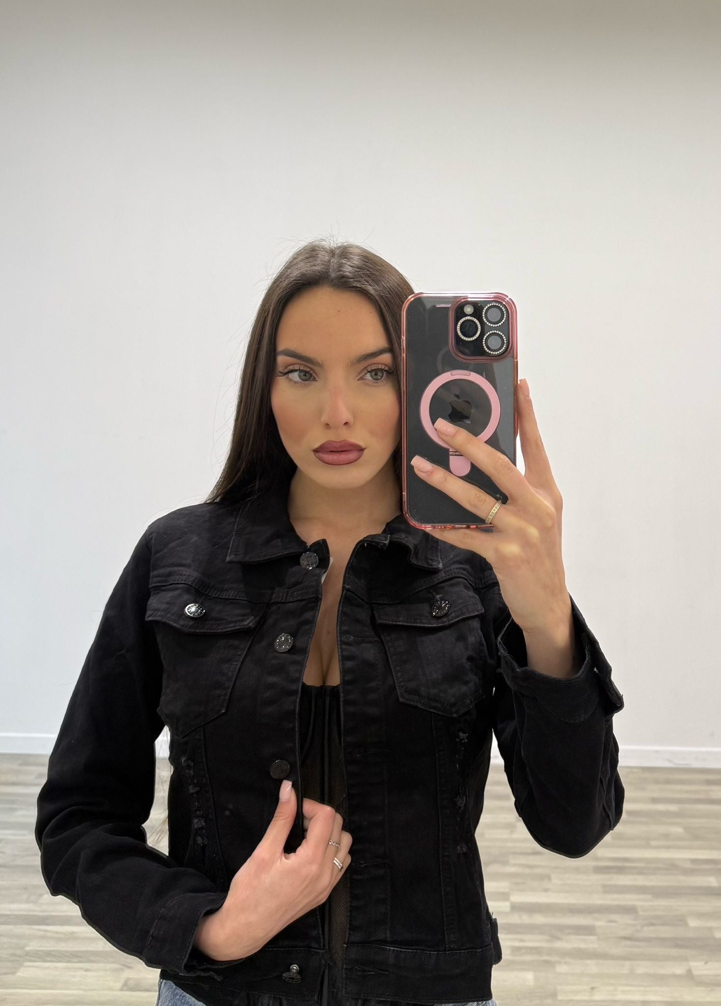 giubbino di jeans black alba