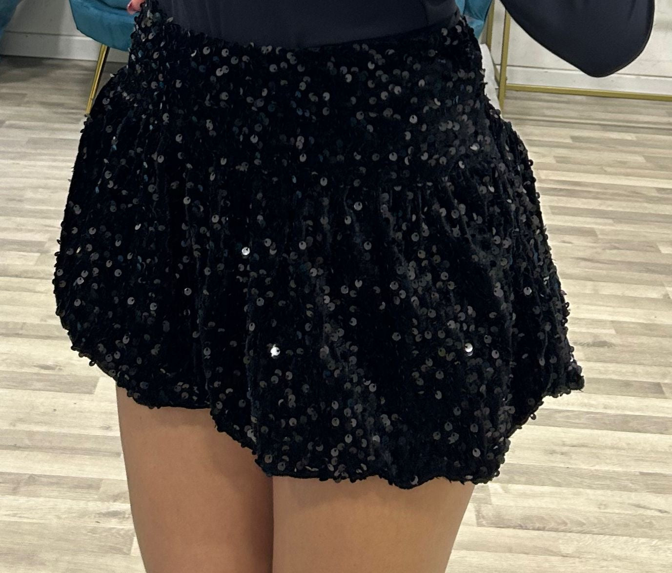 gonna palloncino con paillettes