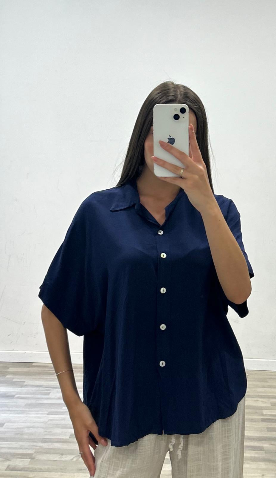 camicia seta lavata a polo